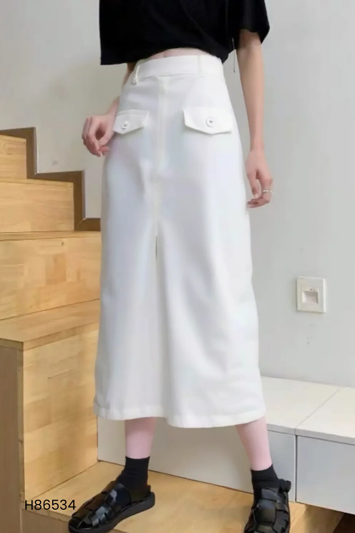 Chân váy NEM trắng dài