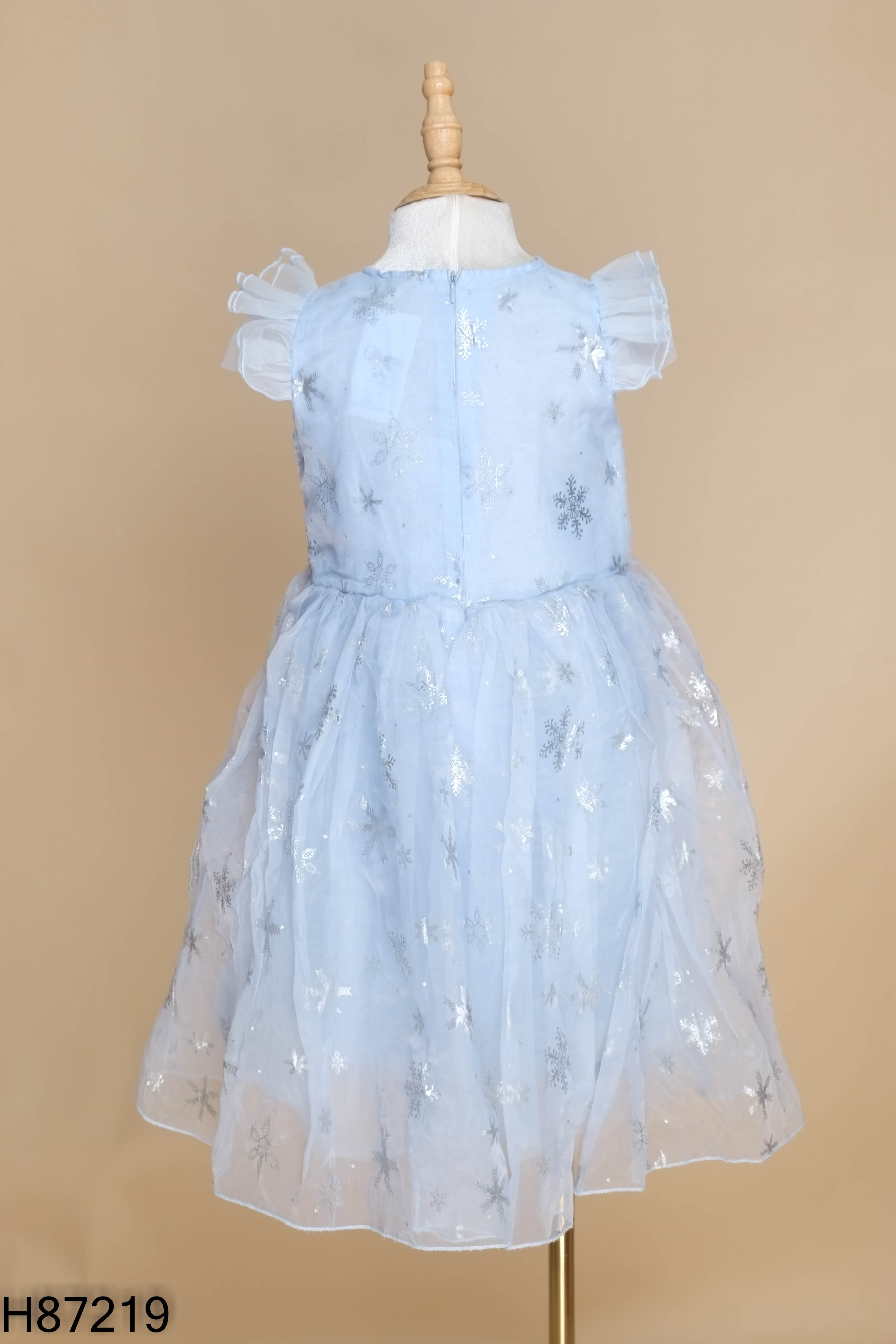 Váy voan xanh họa tiết KIDS
