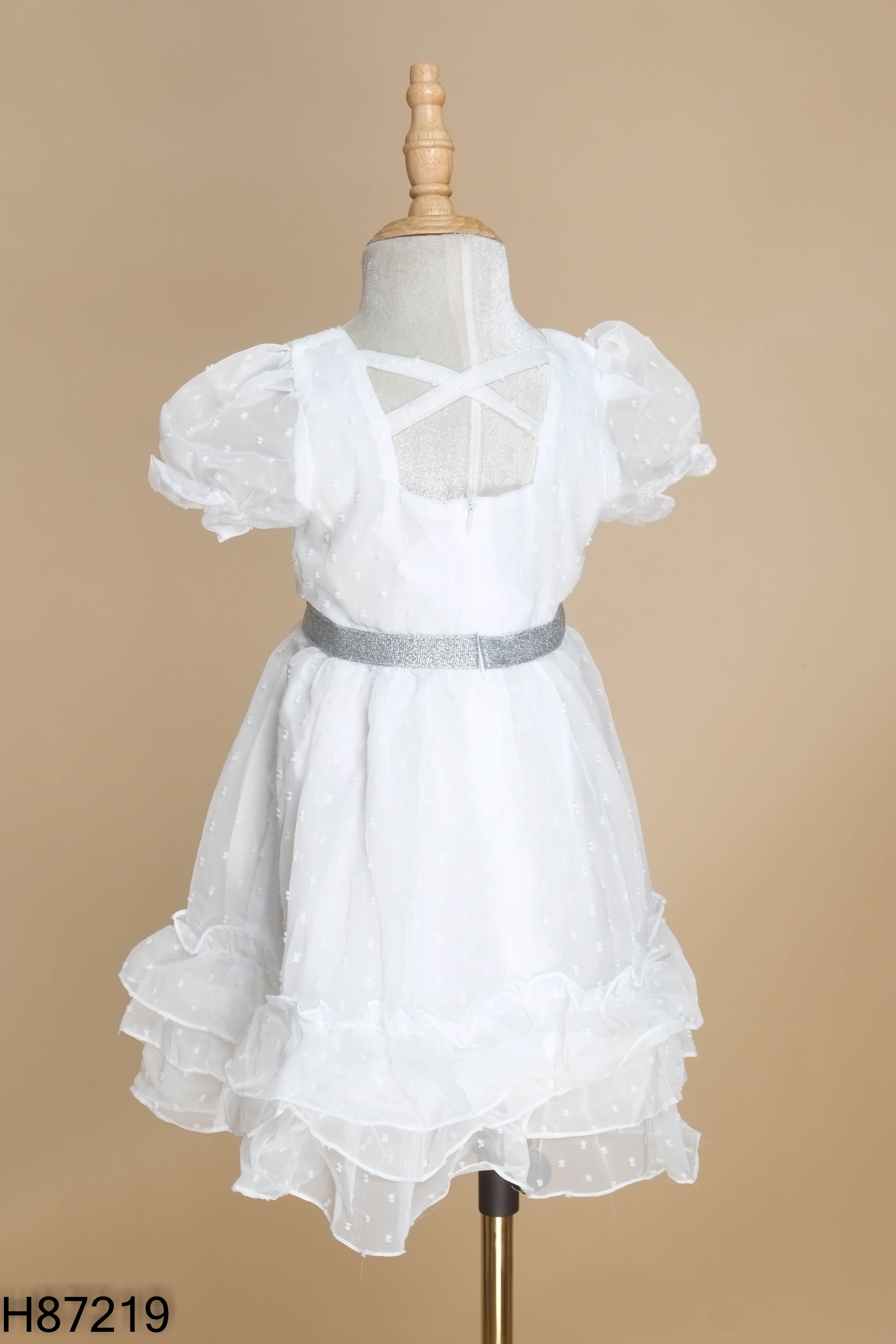 NEWTAG váy voan trắng KIDS