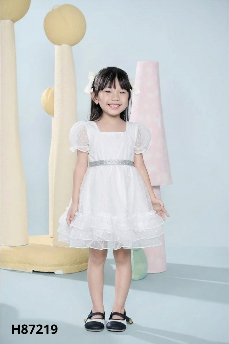NEWTAG váy voan trắng KIDS