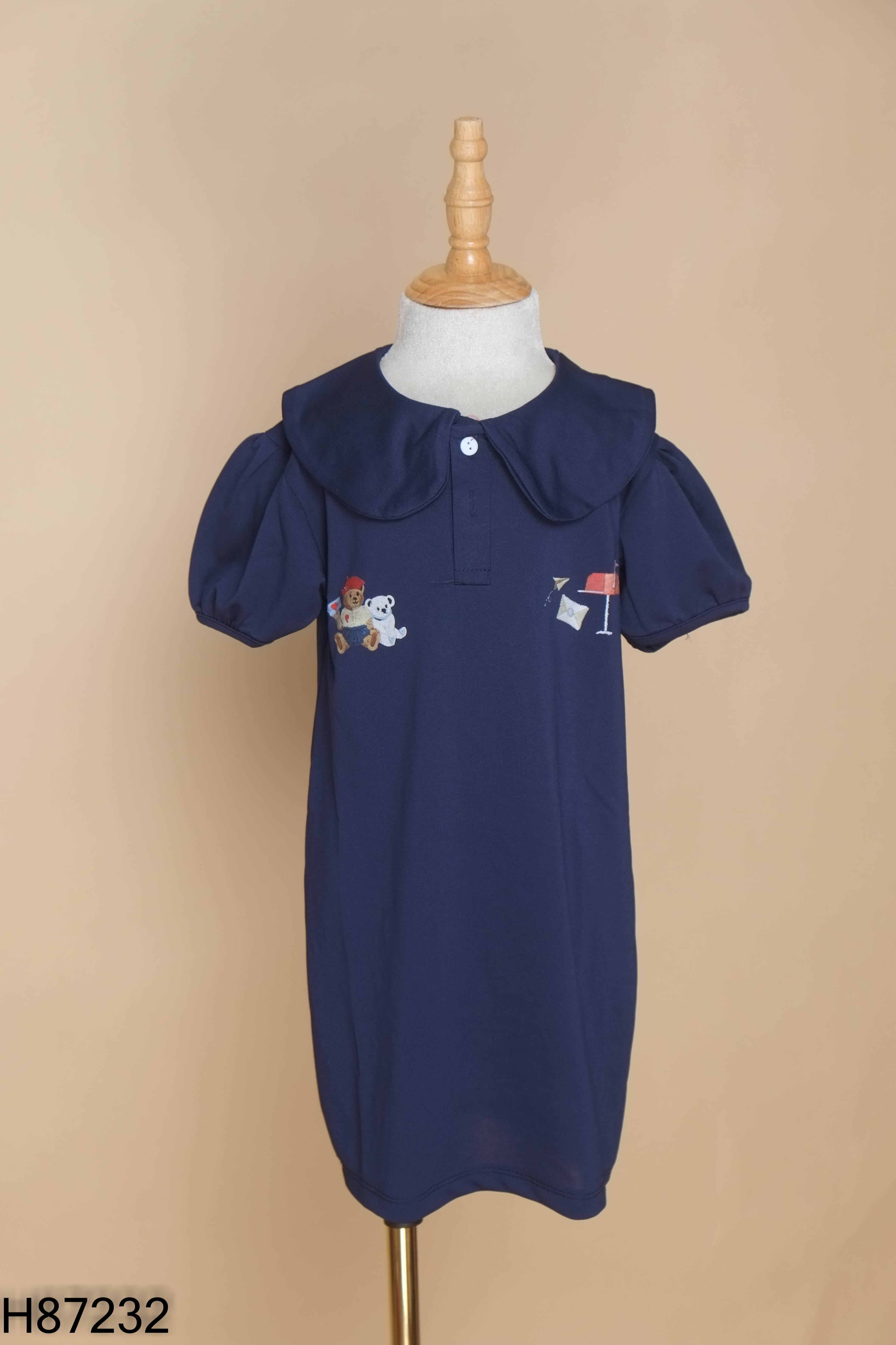 Váy suông xanh in hình KIDS
