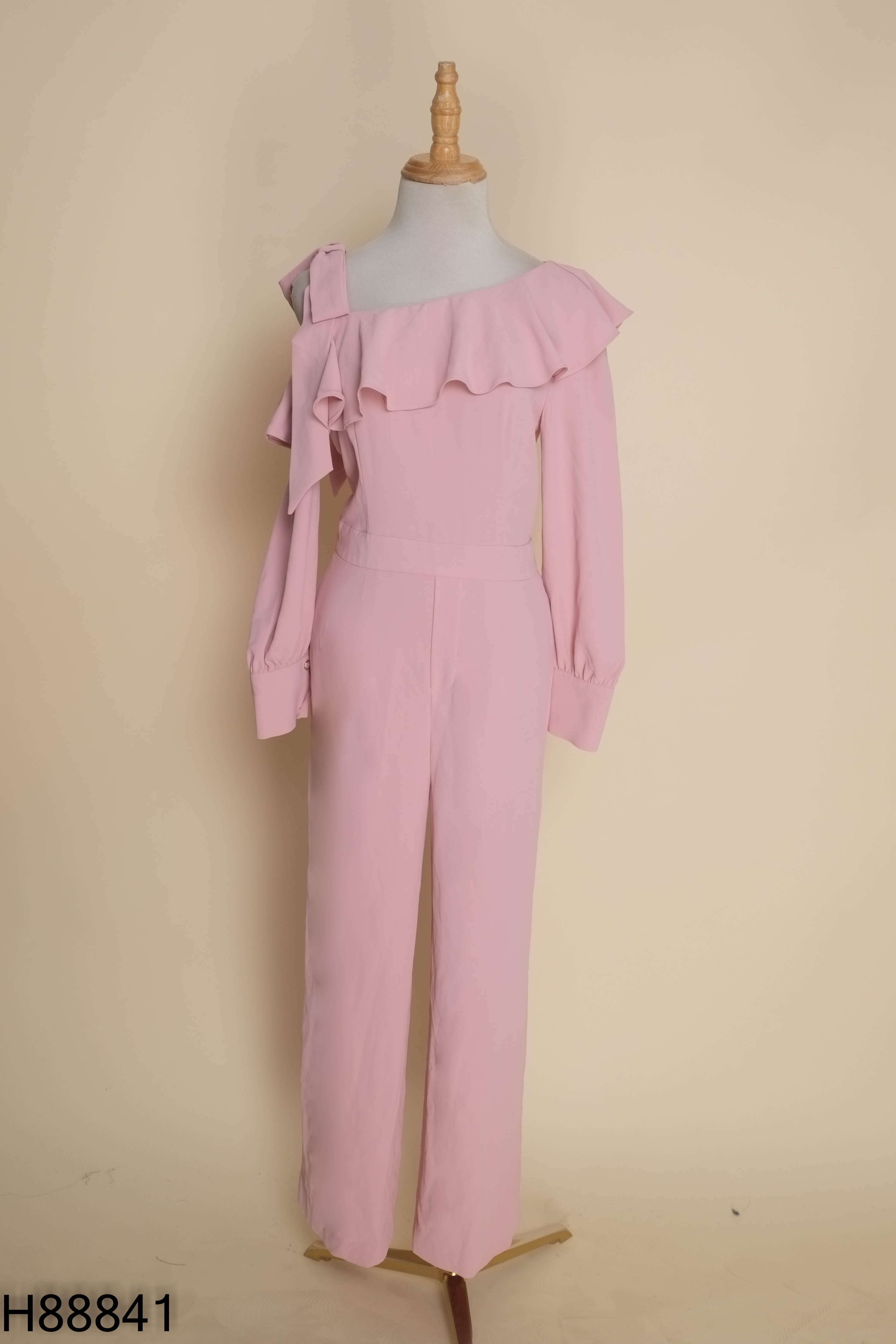 Jumpsuits YOONA hồng 1 bên vai