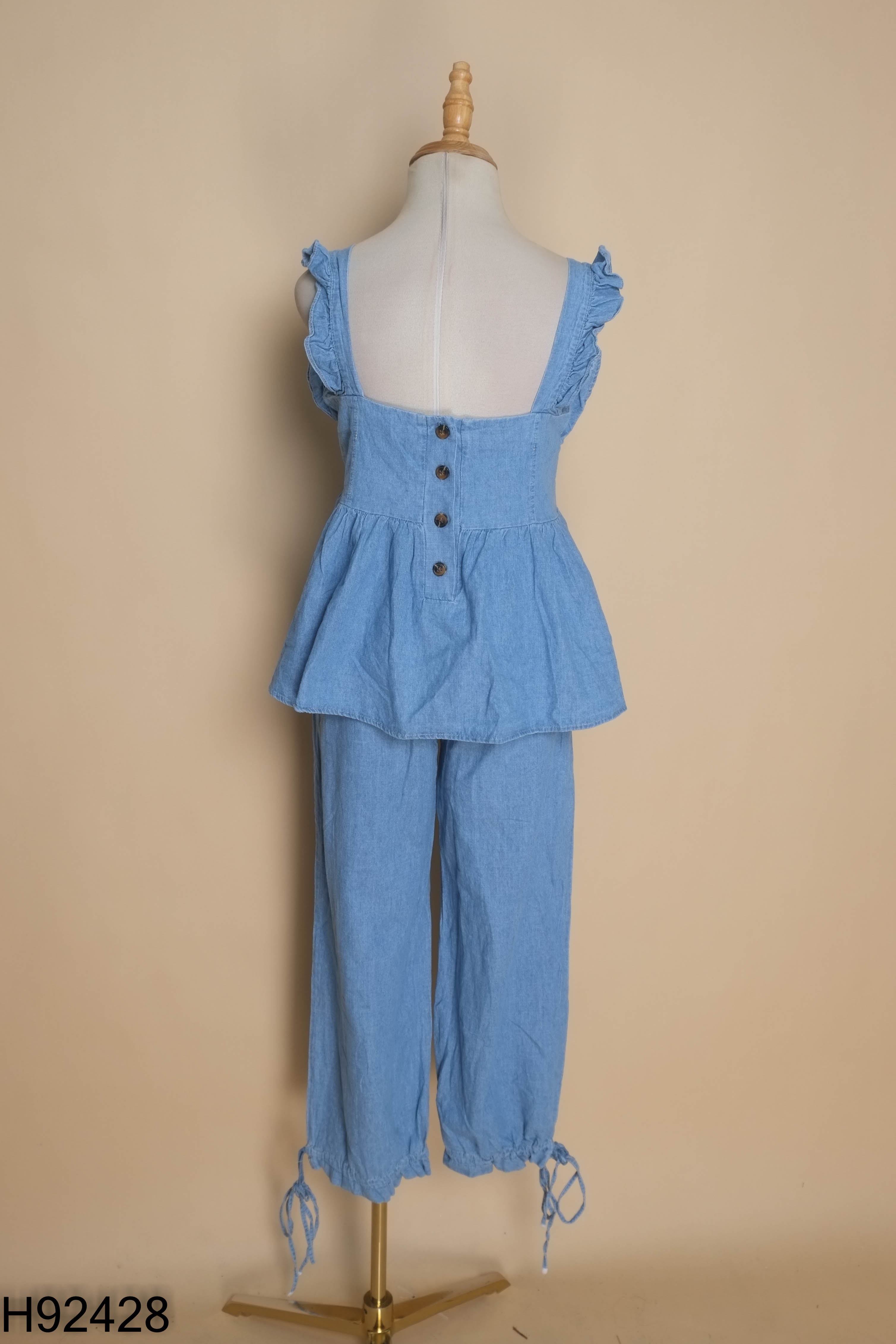 Set Áo jeans xanh bèo + quần dài