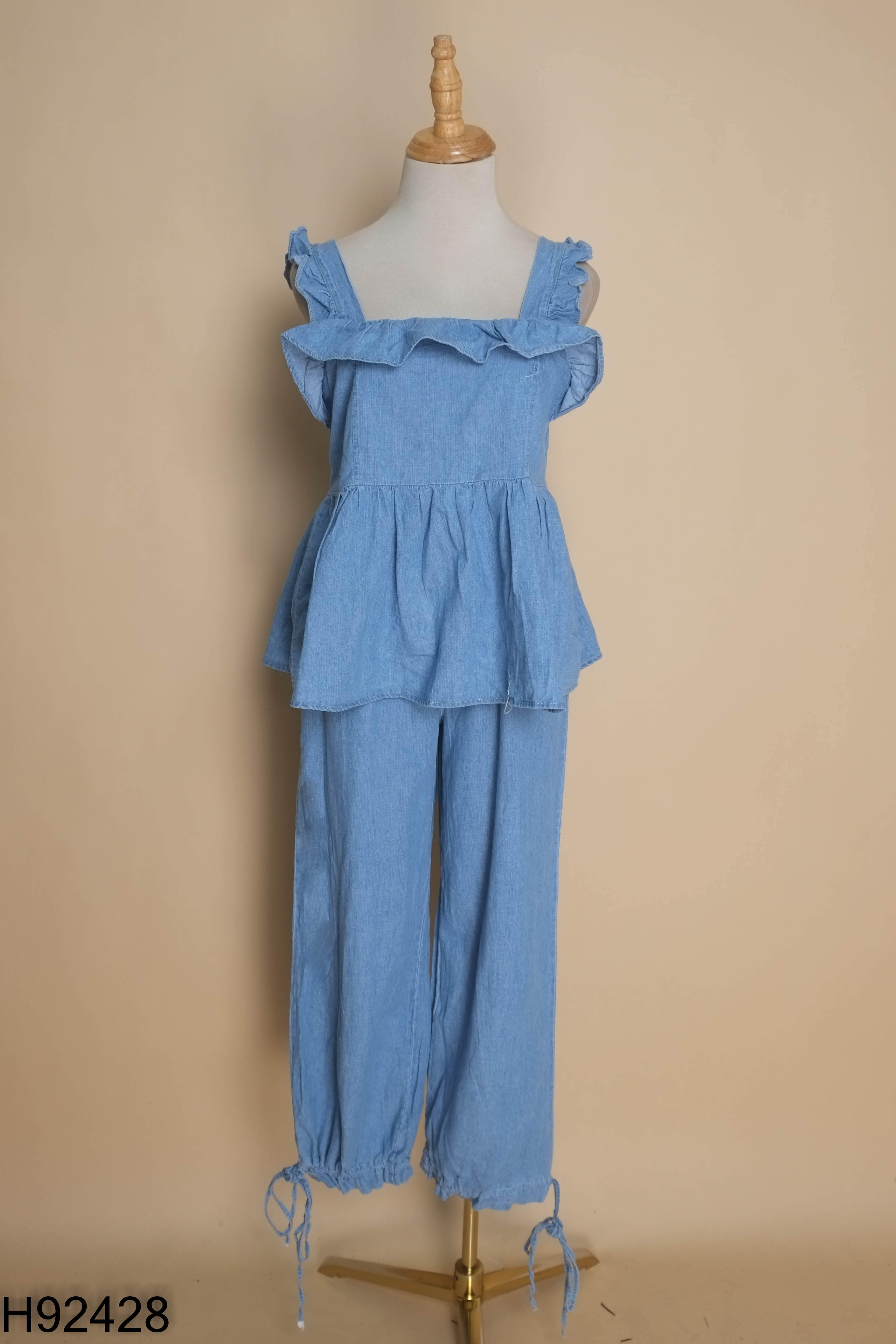 Set Áo jeans xanh bèo + quần dài
