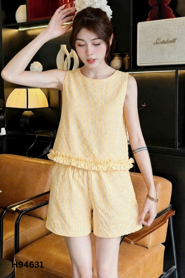 SET áo vàng kẻ+ quần