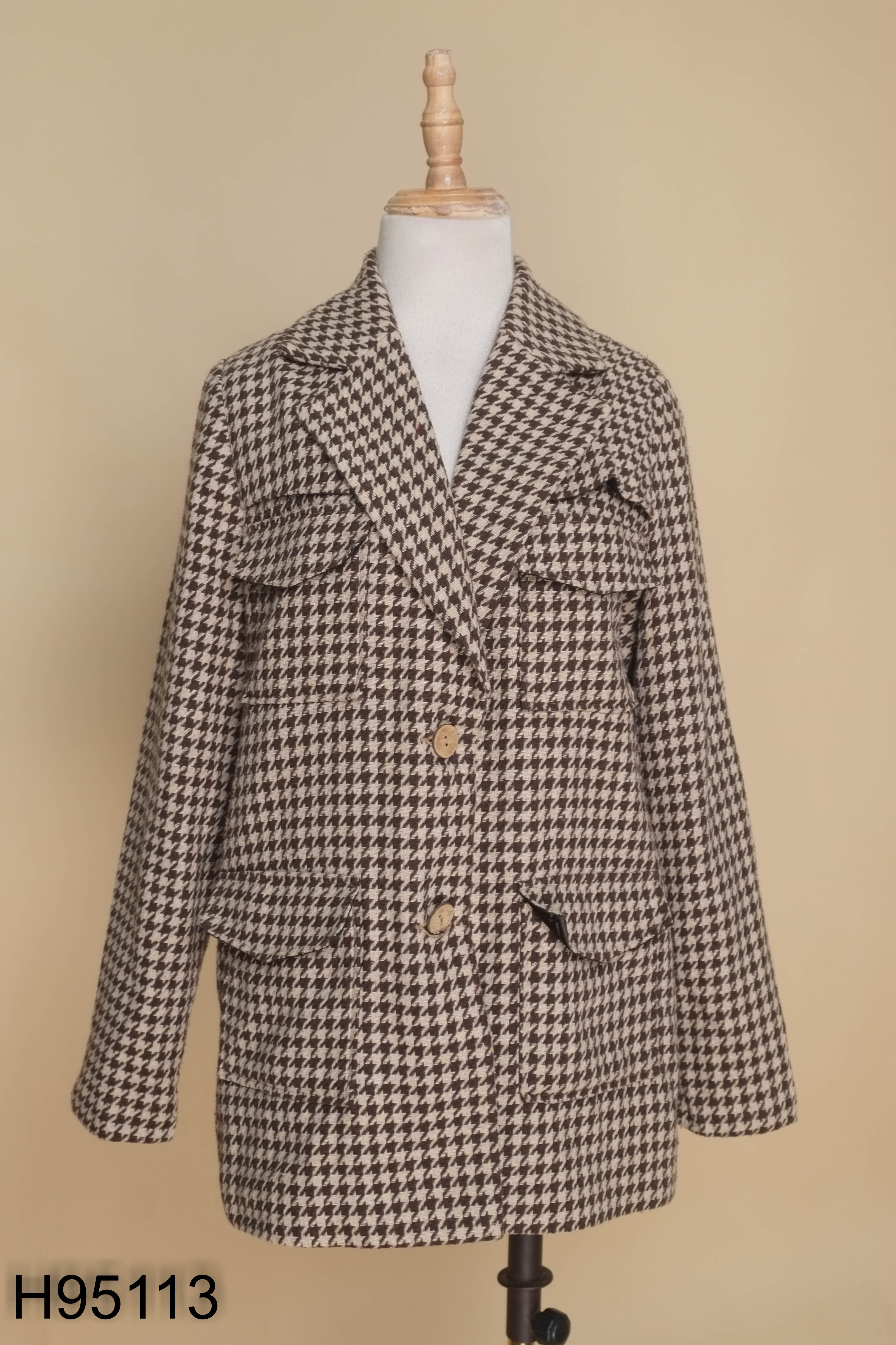 Áo khoác dạ vest nâu