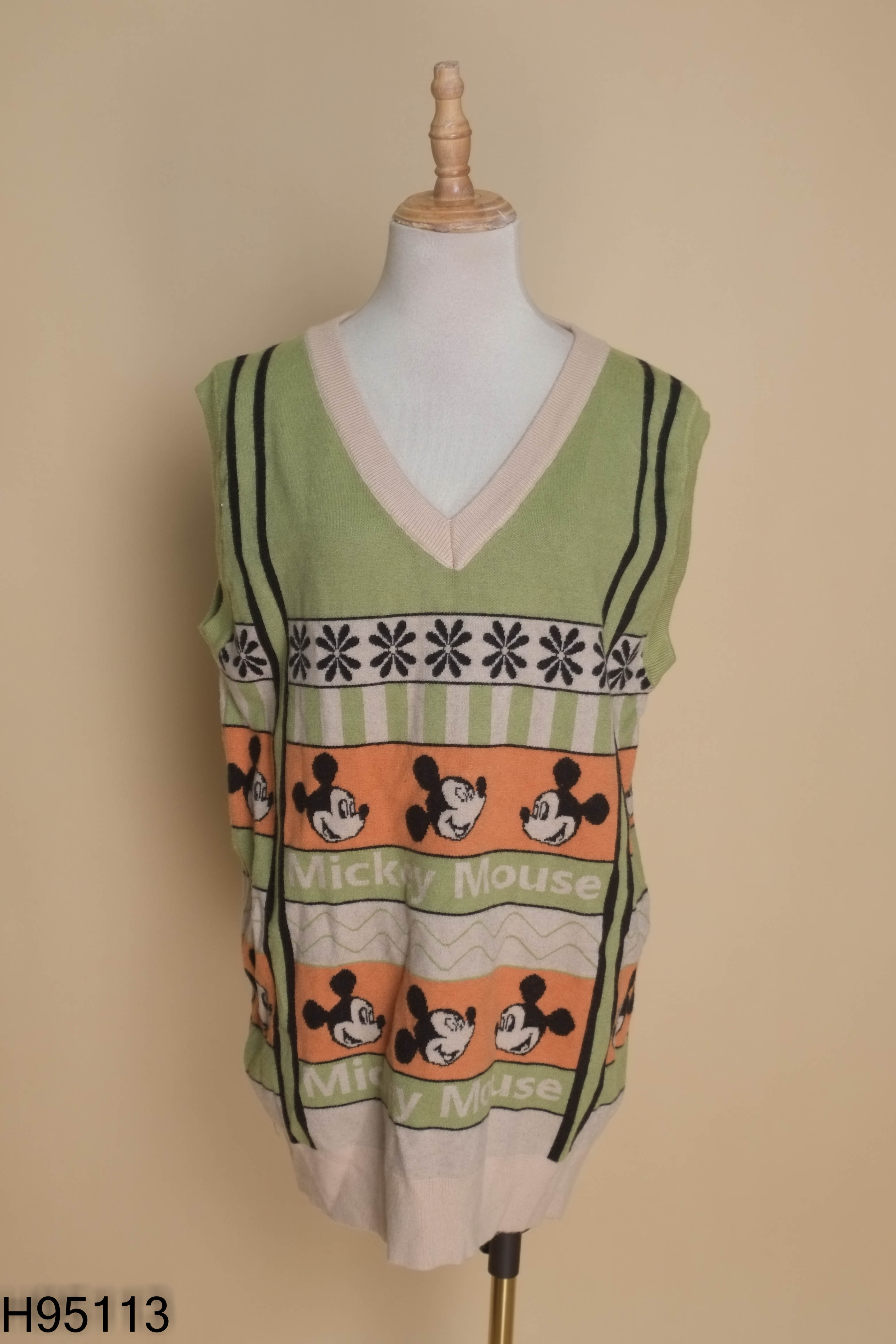 Áo gile xanh mickey