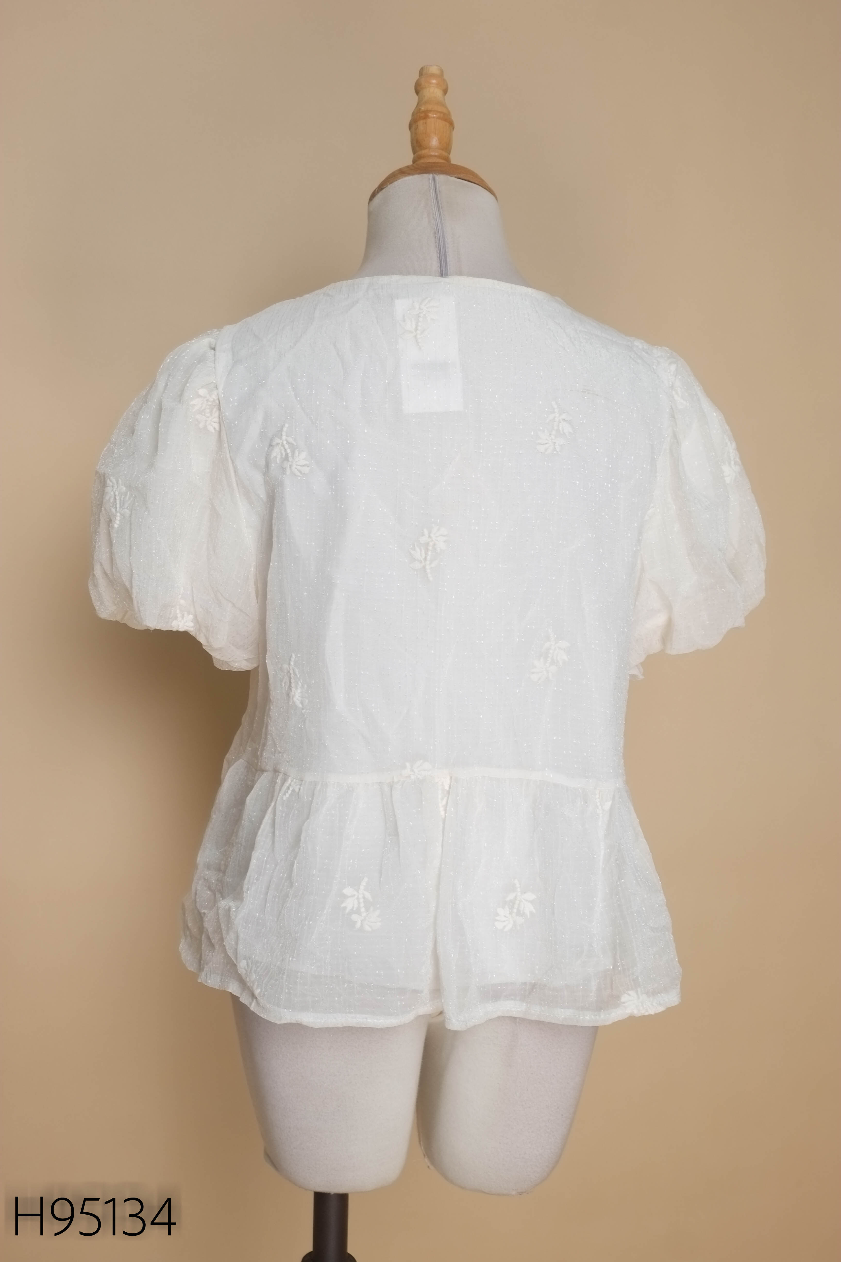 Áo babydoll be đính ngọc viền