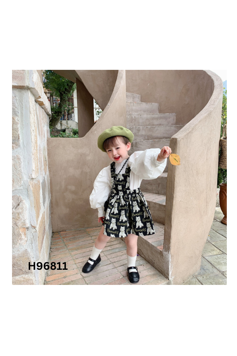 Yếm đen họa tiết mèo kid