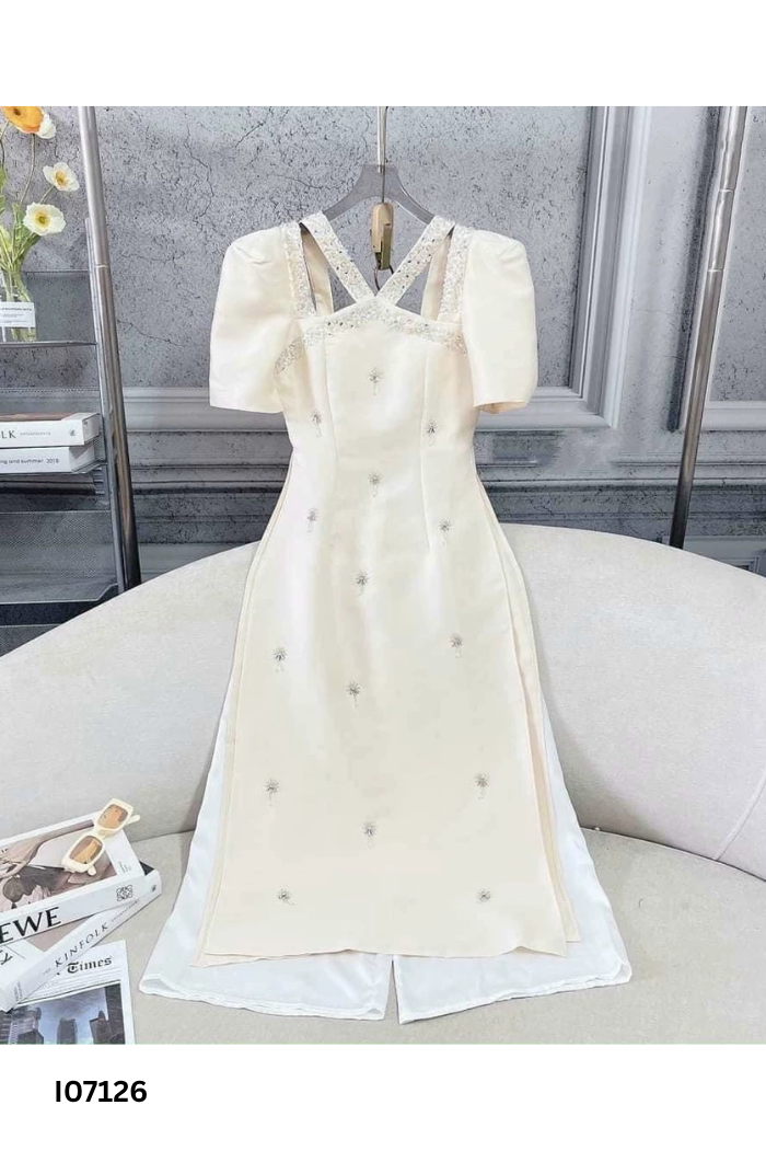 NEWTAG Set Áo dài MONOCO đính đá + quần