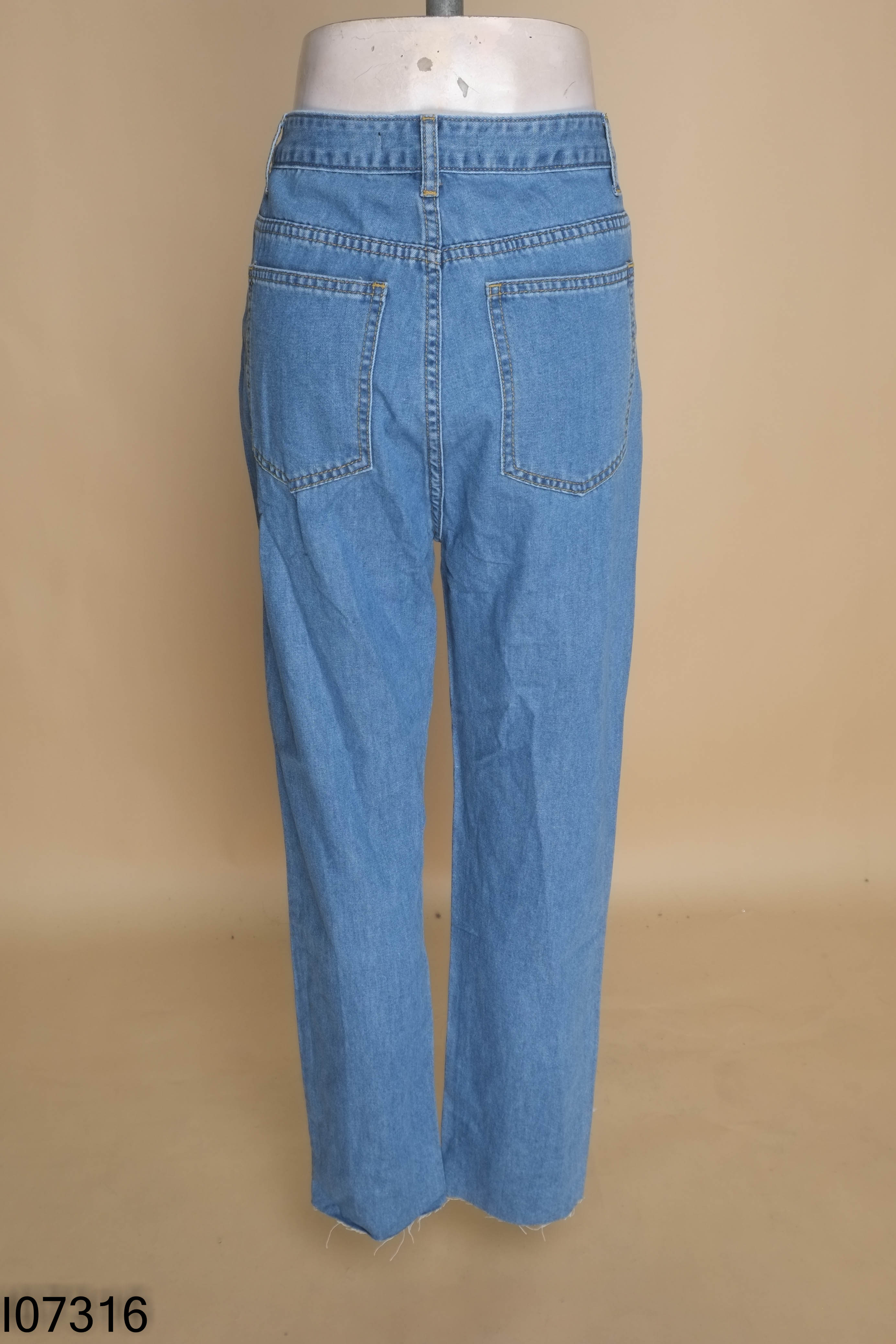 Quần jeans JUMPSTUDIO xanh ống đứng