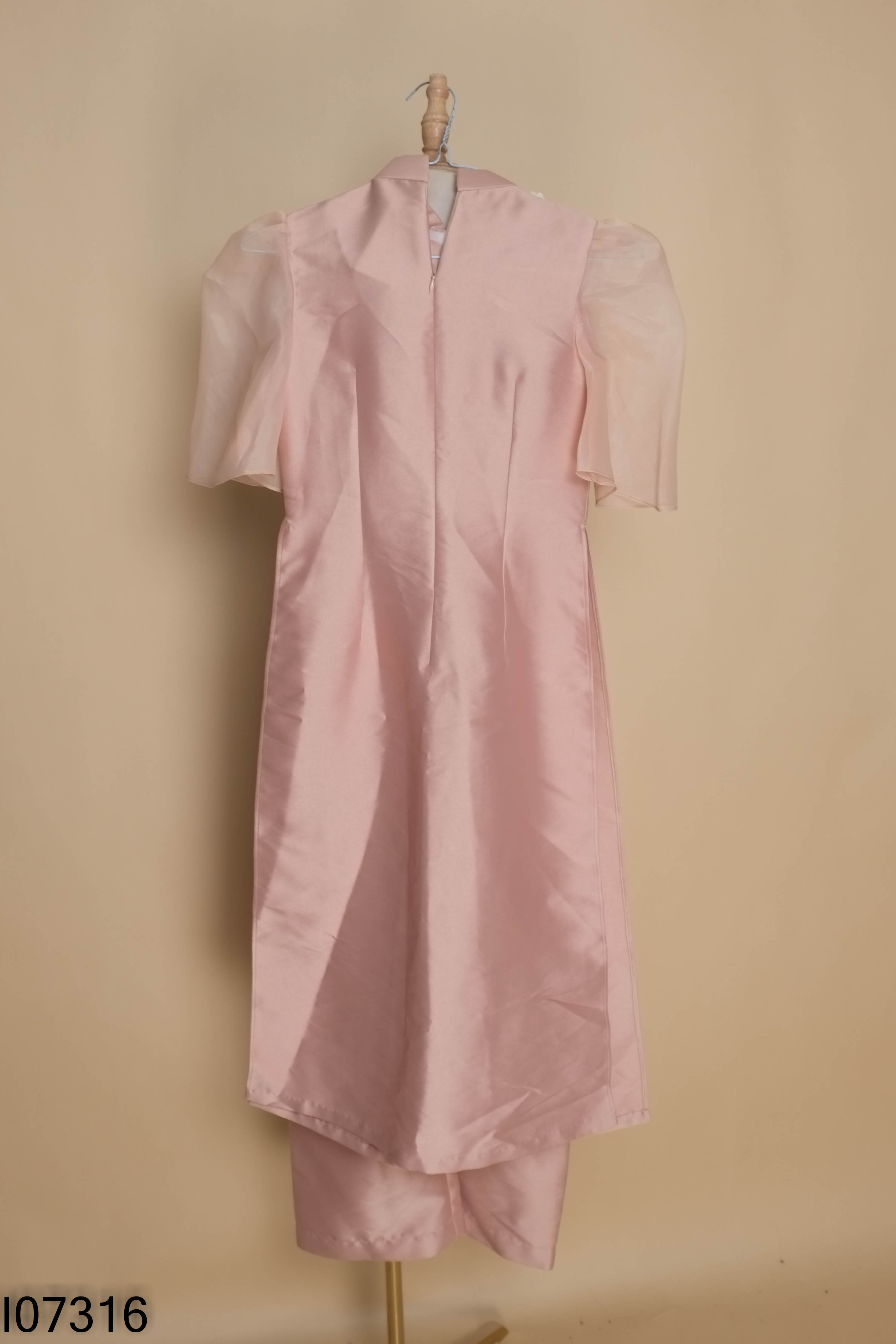 SET áo dài hồng đính hoa+ quần