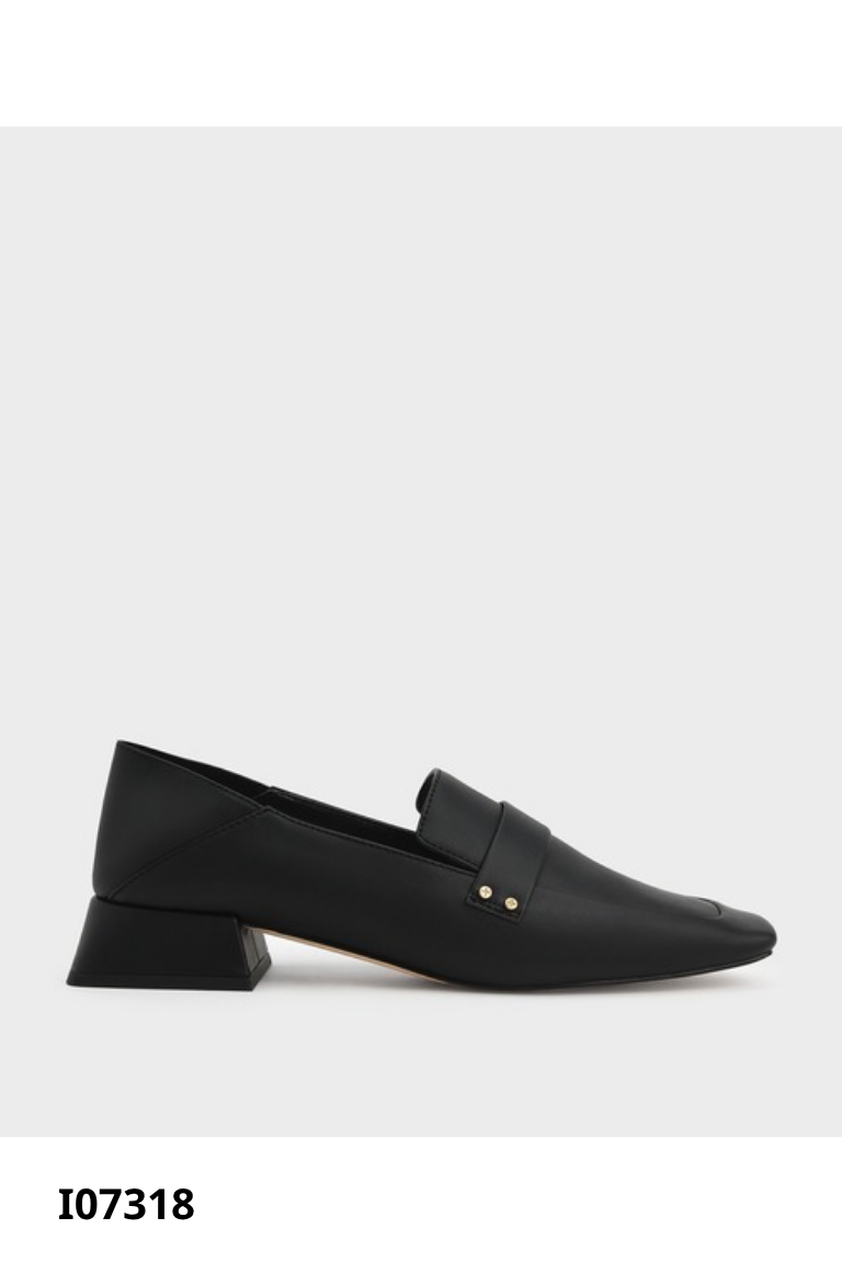 Giay cao gót CHARLES KEITH đen đế vuông