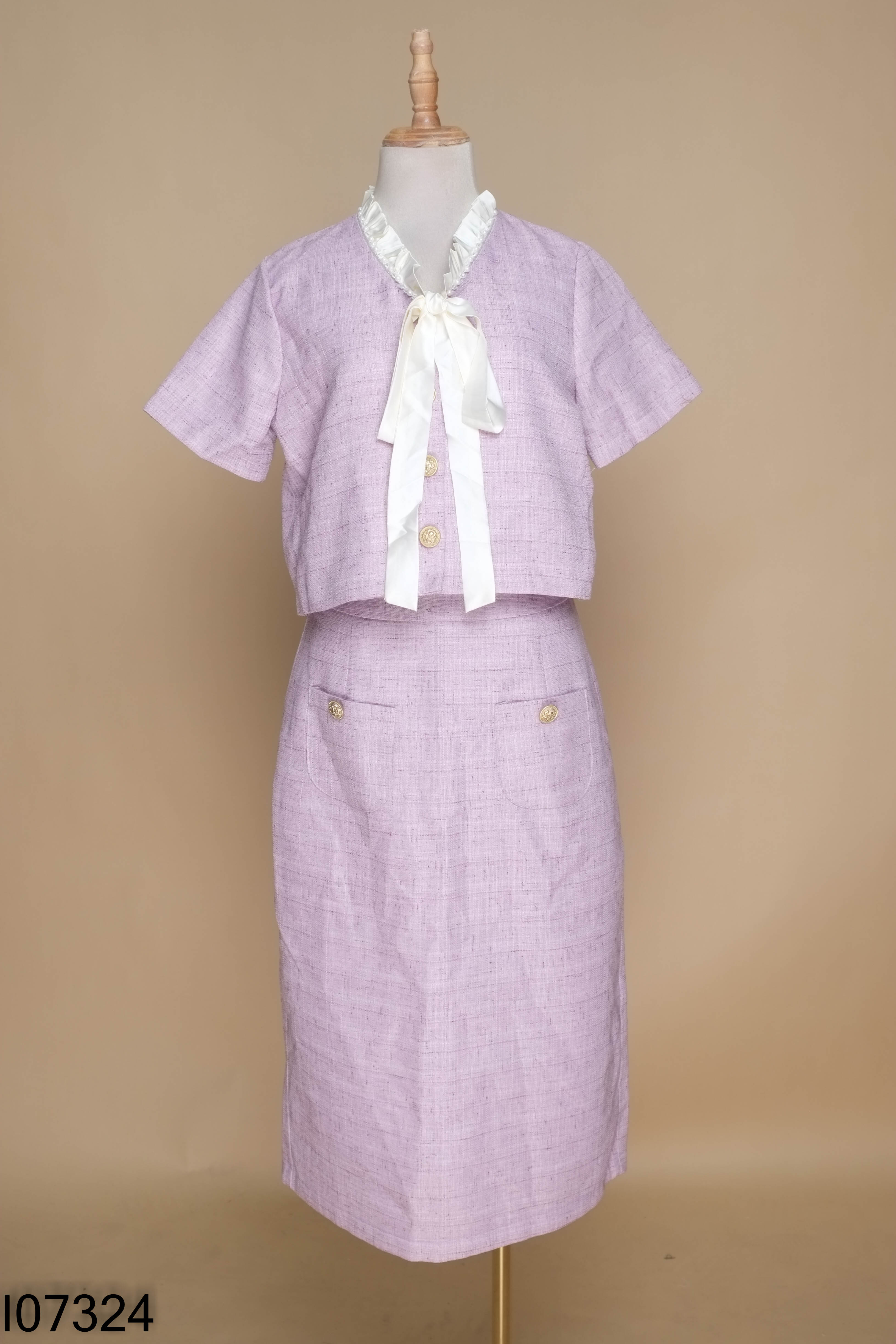 Set dạ tím MS HUONG+váy