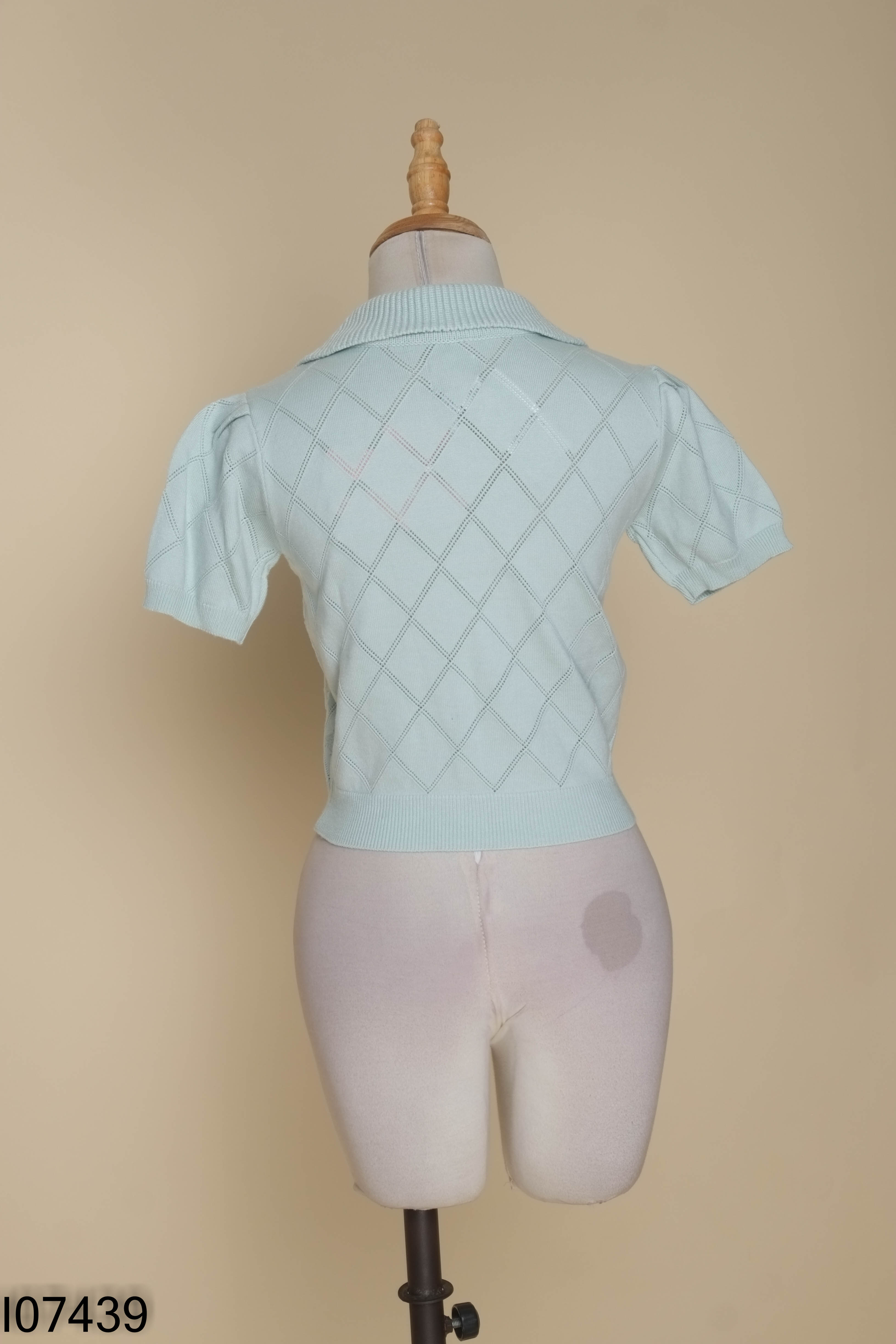 NEWTAG Áo len xanh TINGOAN croptop