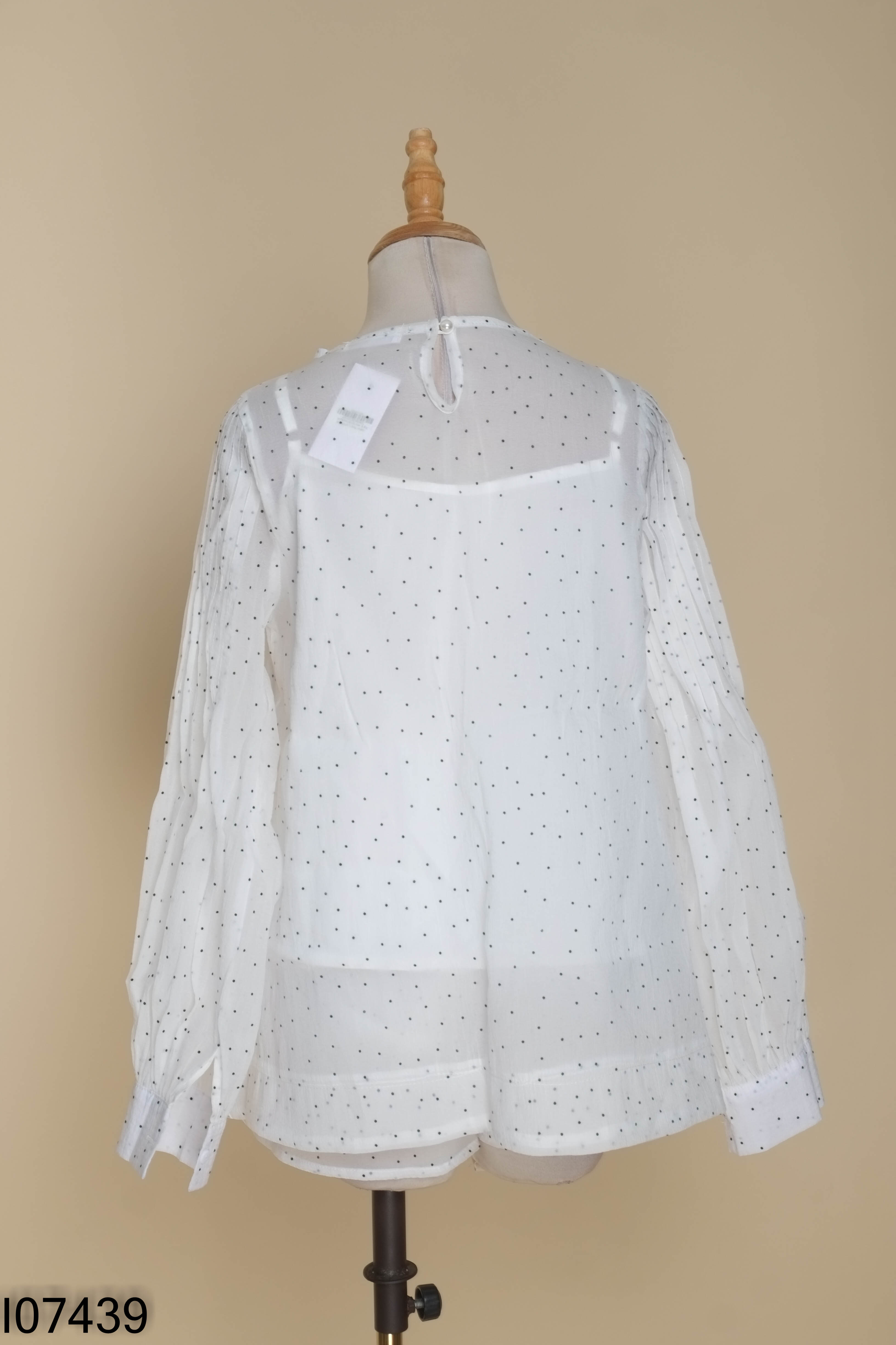 Set 3 Áo babydoll trắng chấm bi + Chân váy