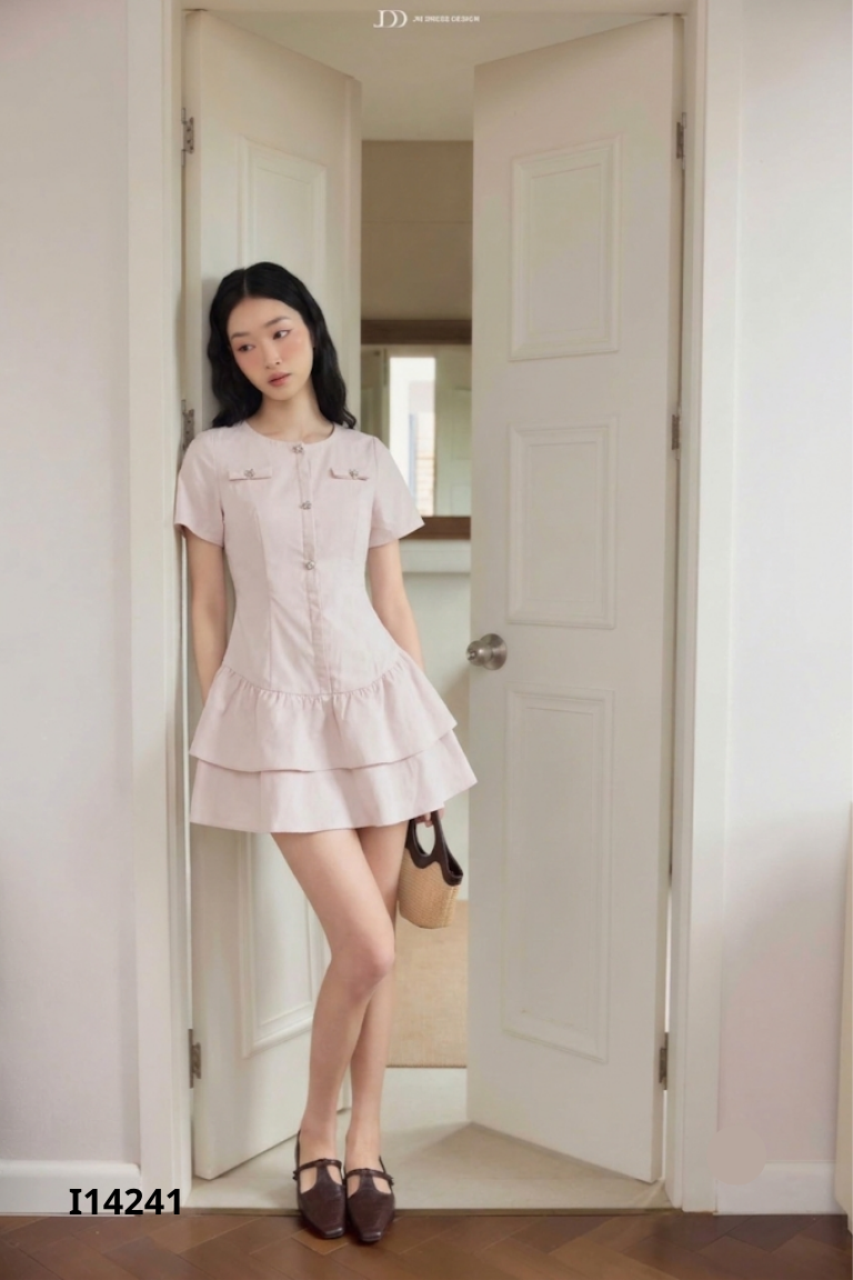 Váy be JM DRESS đính nơ bèo