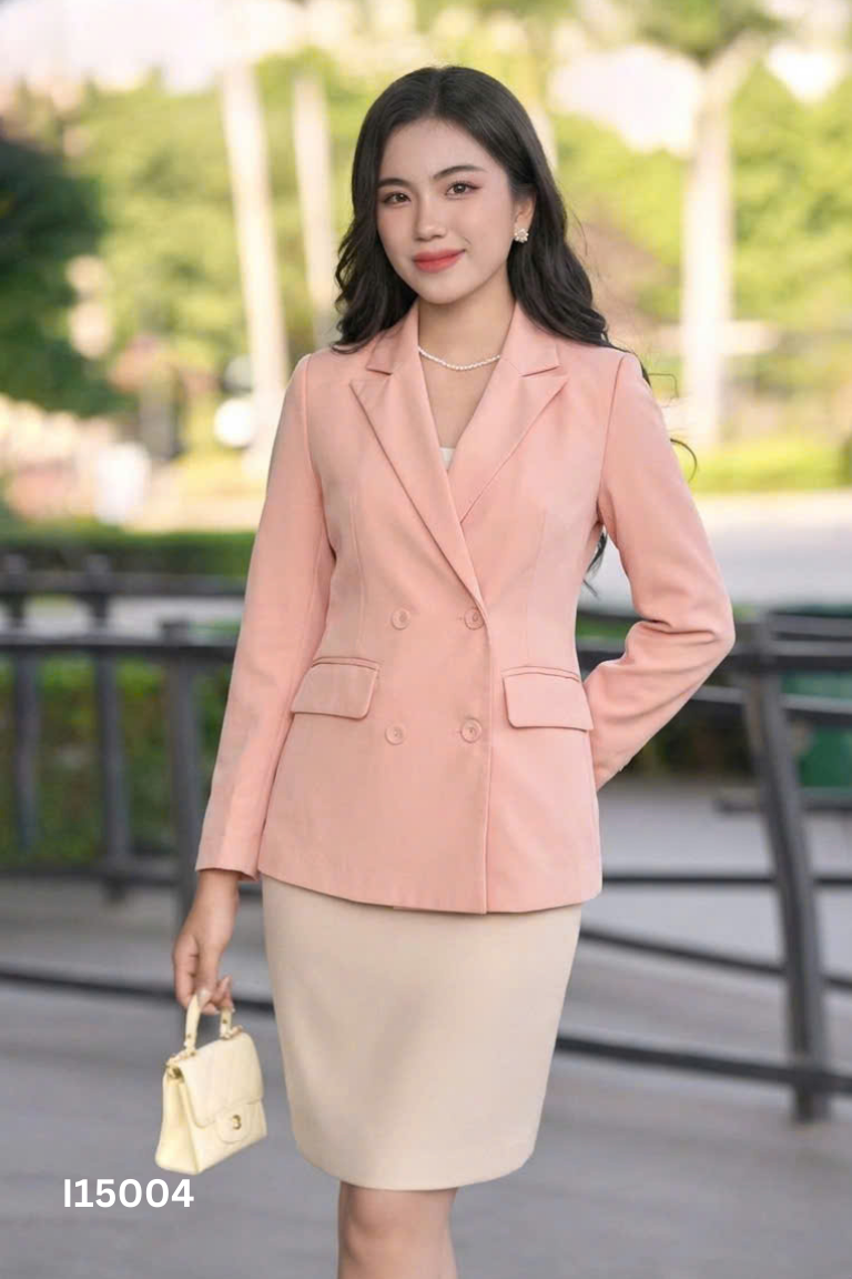 Áo blazer REU BY H hồng phấn