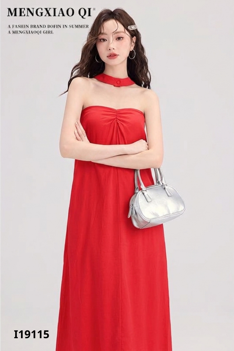 Váy đỏ cúp ngực