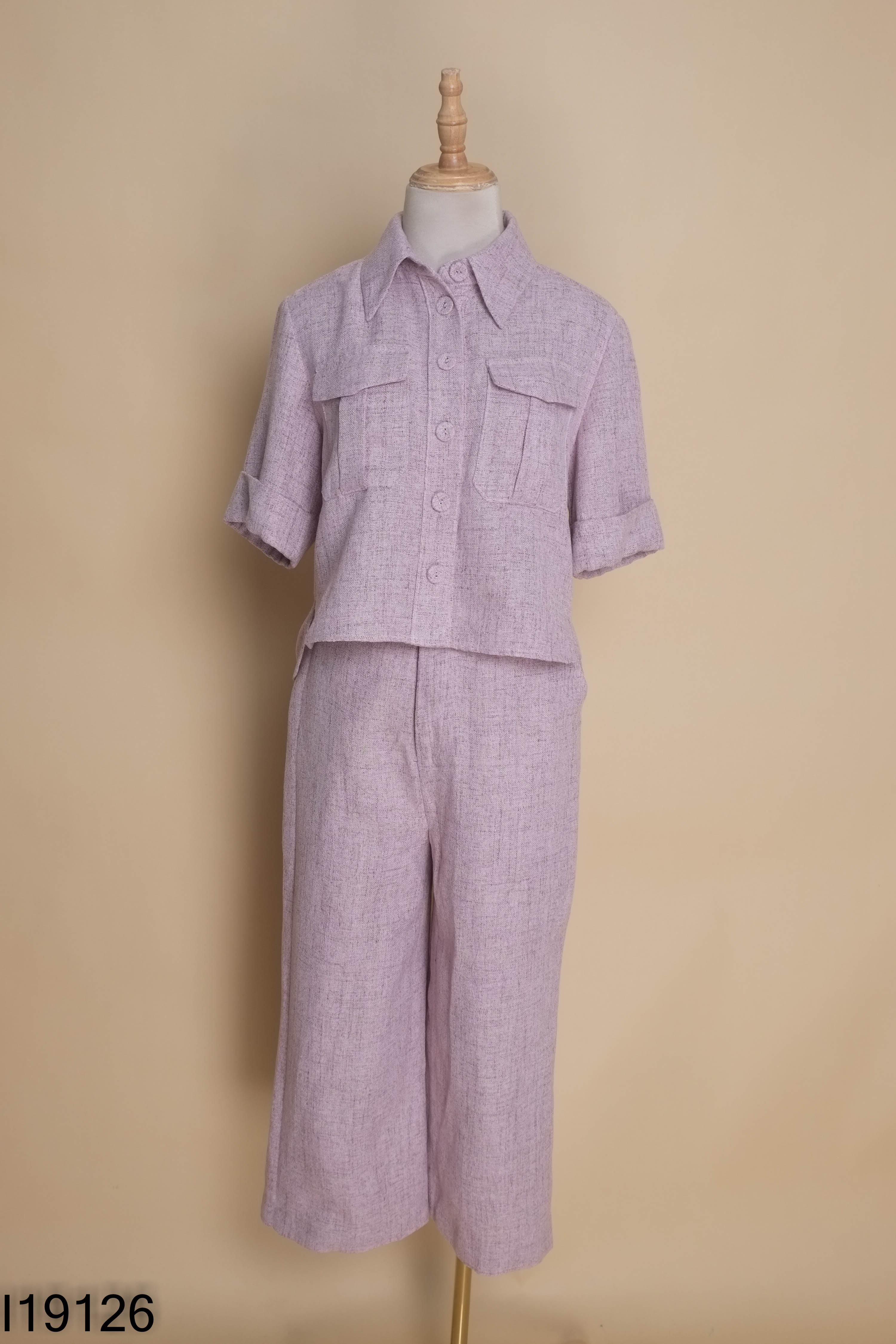 Set dạ tím HÉLENE DE PARIS+quần