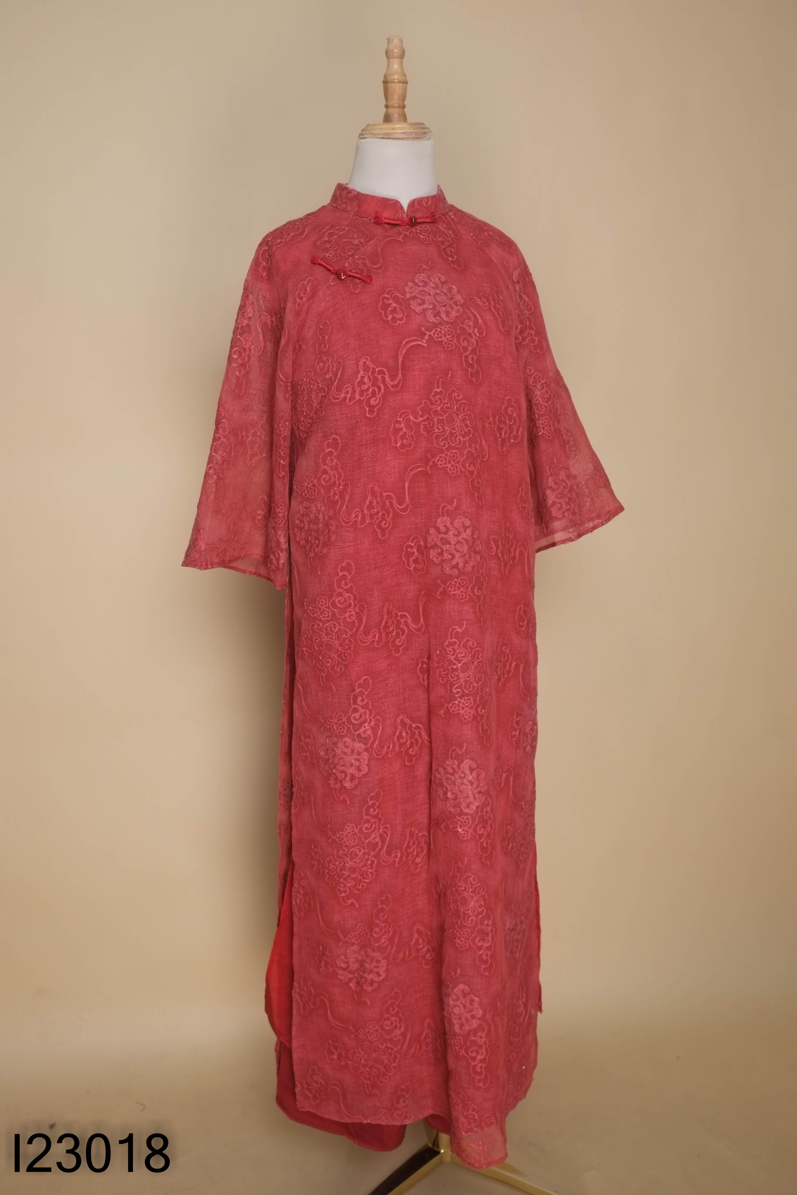 Set Áo dài PETBYCHANG đỏ thêu hoa + quần