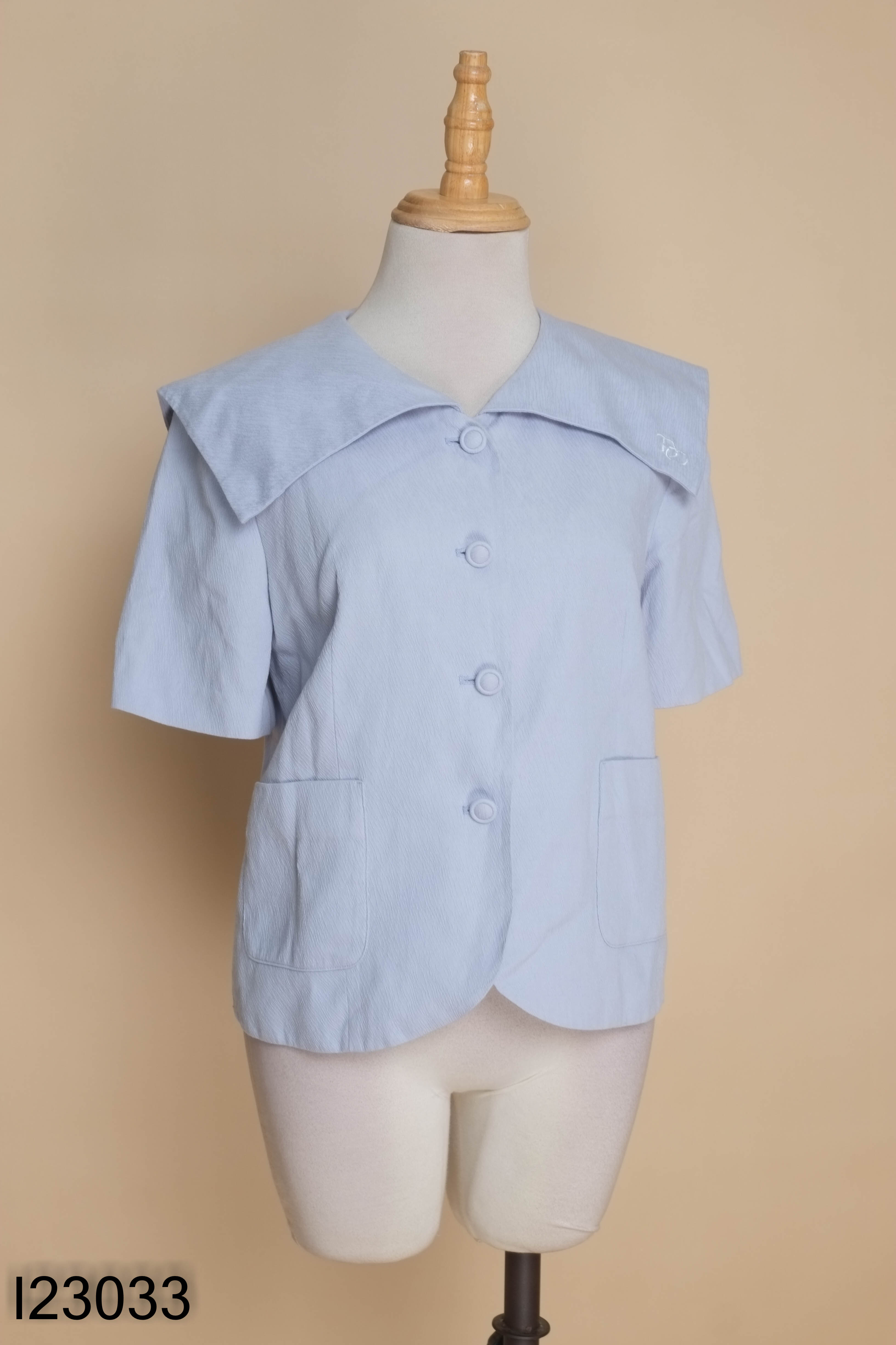 Áo xanh D.CHIC cổ vạt