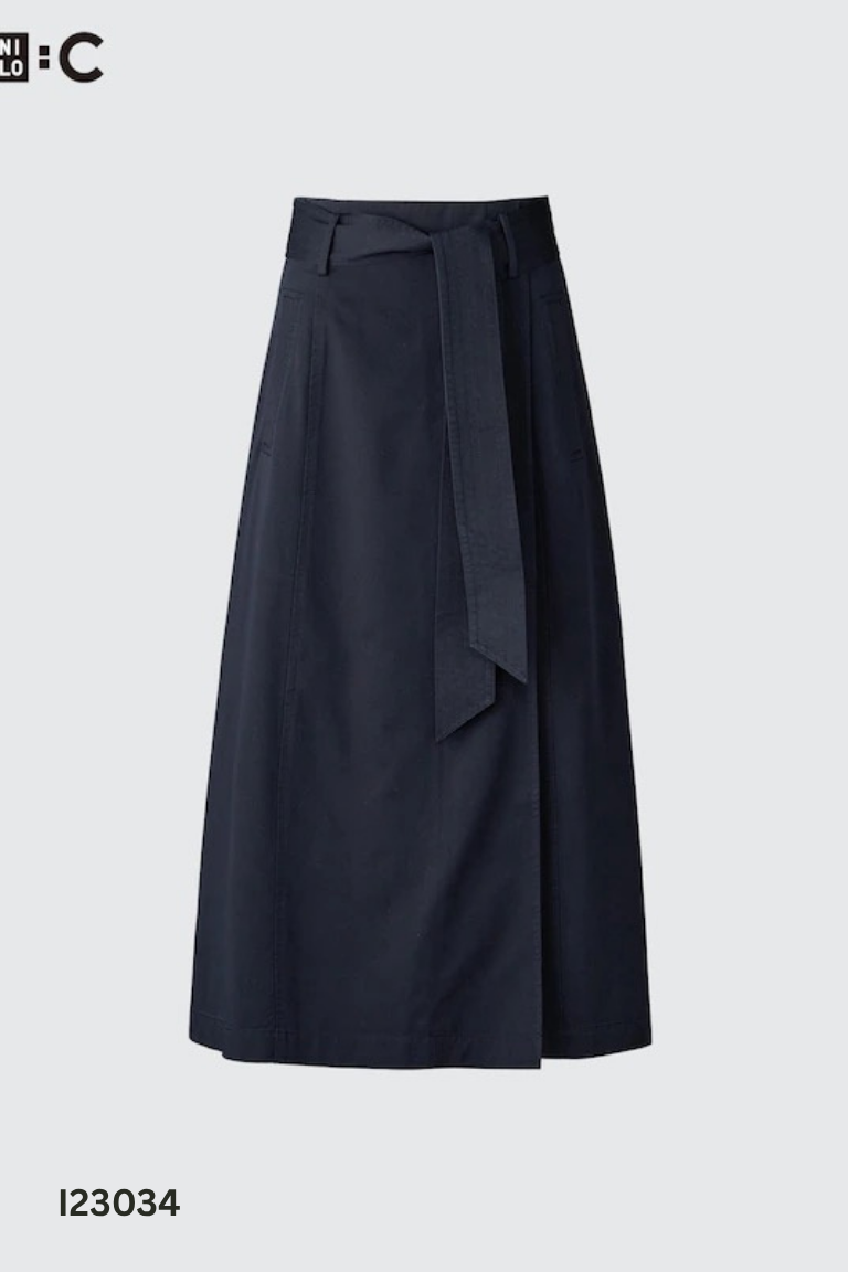 Chân váy UNIQLO xanh than dáng dài