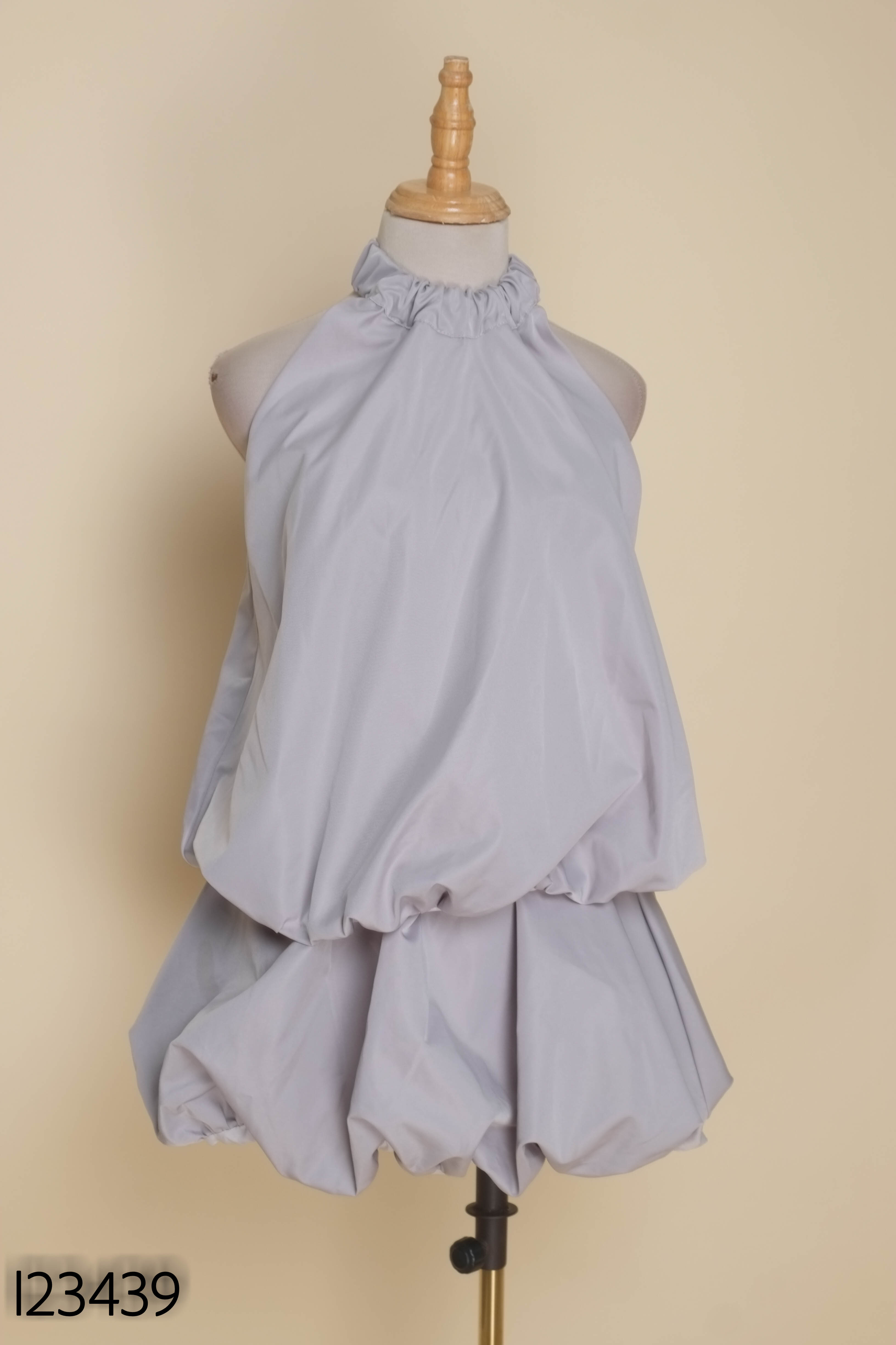 Set Áo babydoll xanh cổ yếm + Chân váy bí
