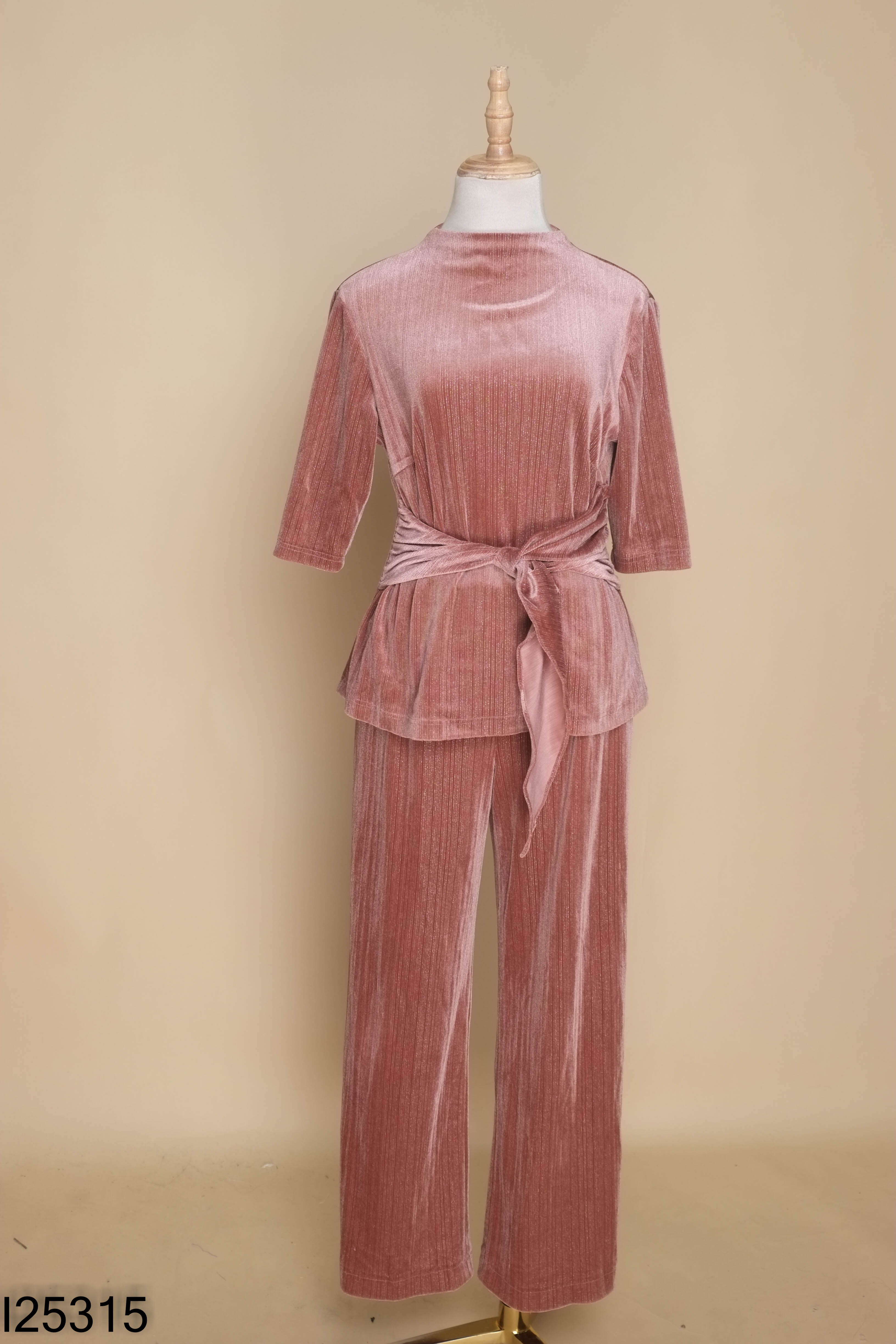 Set áo nhung màu đồng + quần dài
