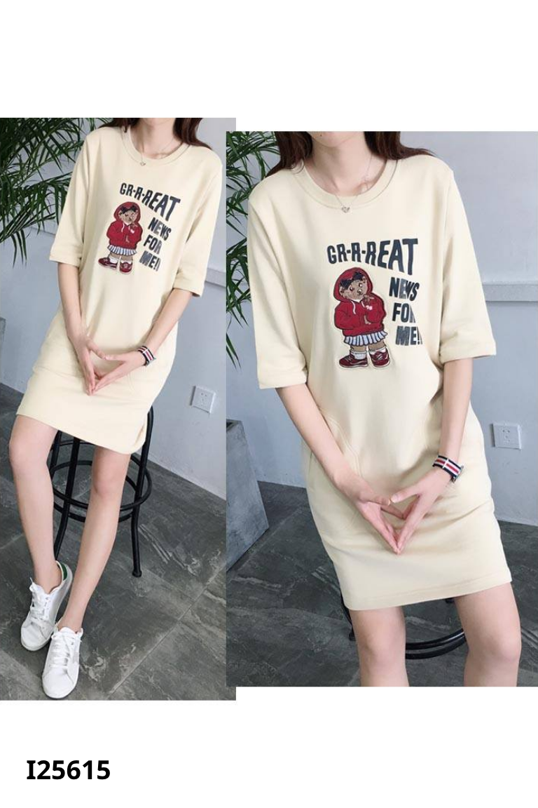 Váy thun be thêu gấu TEENIE WEENIE