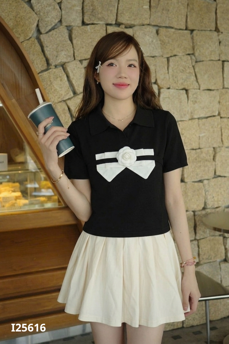 Set bộ đen cổ vuông+váy UNITY MODE