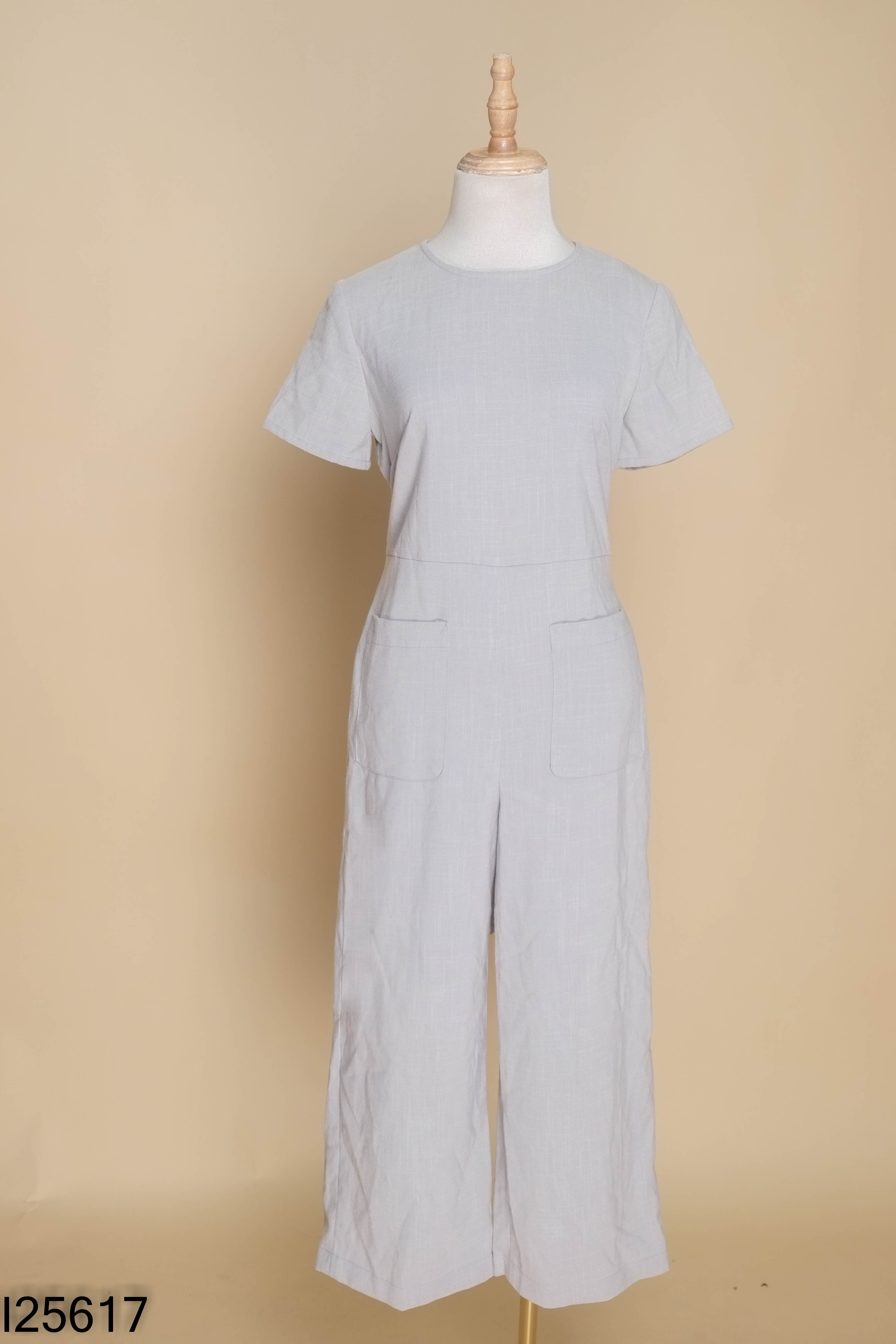 I2561710101-Jumpsuit NEWDAY xám dáng dài