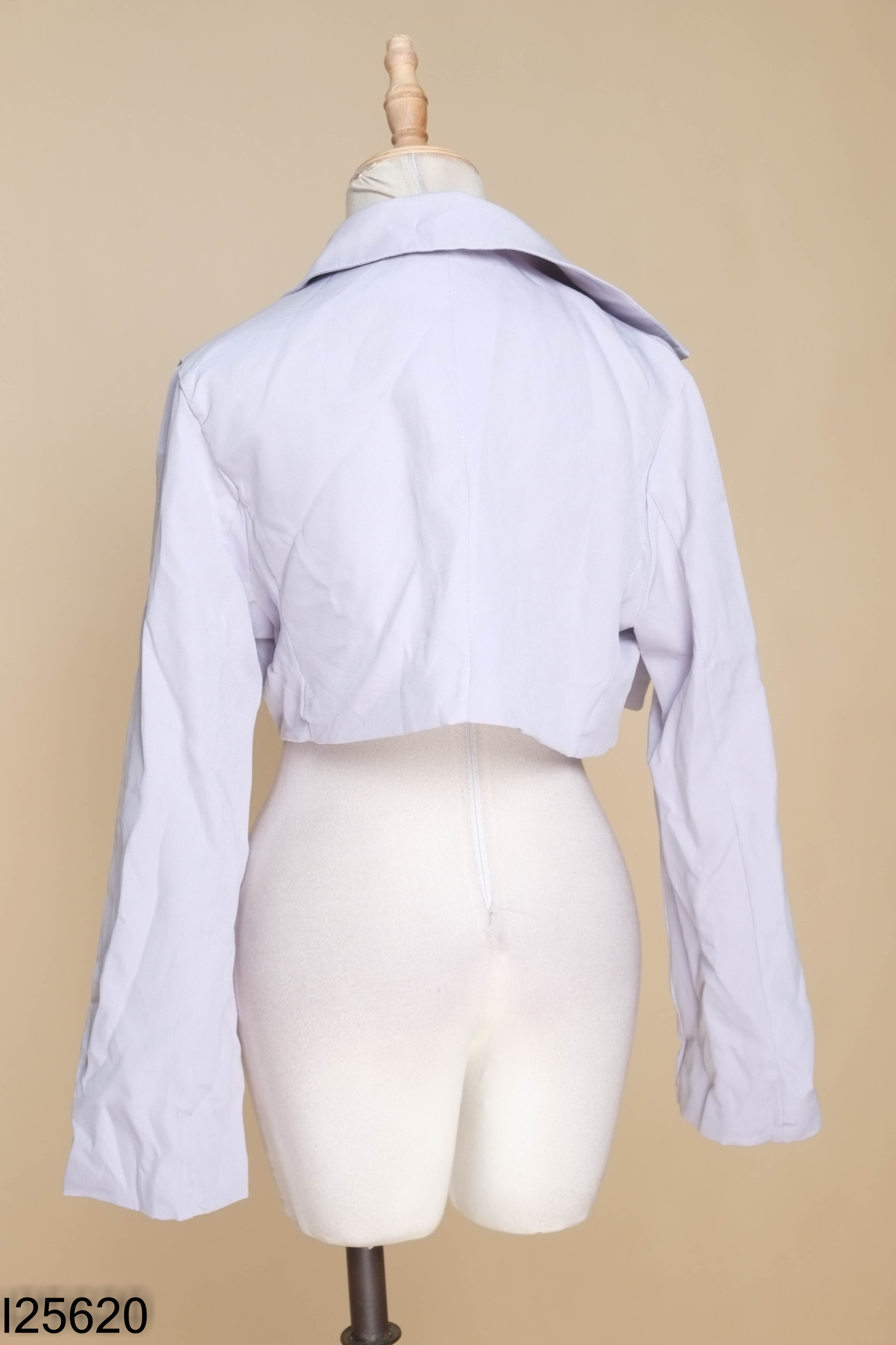 Áo khoác croptop xanh tím