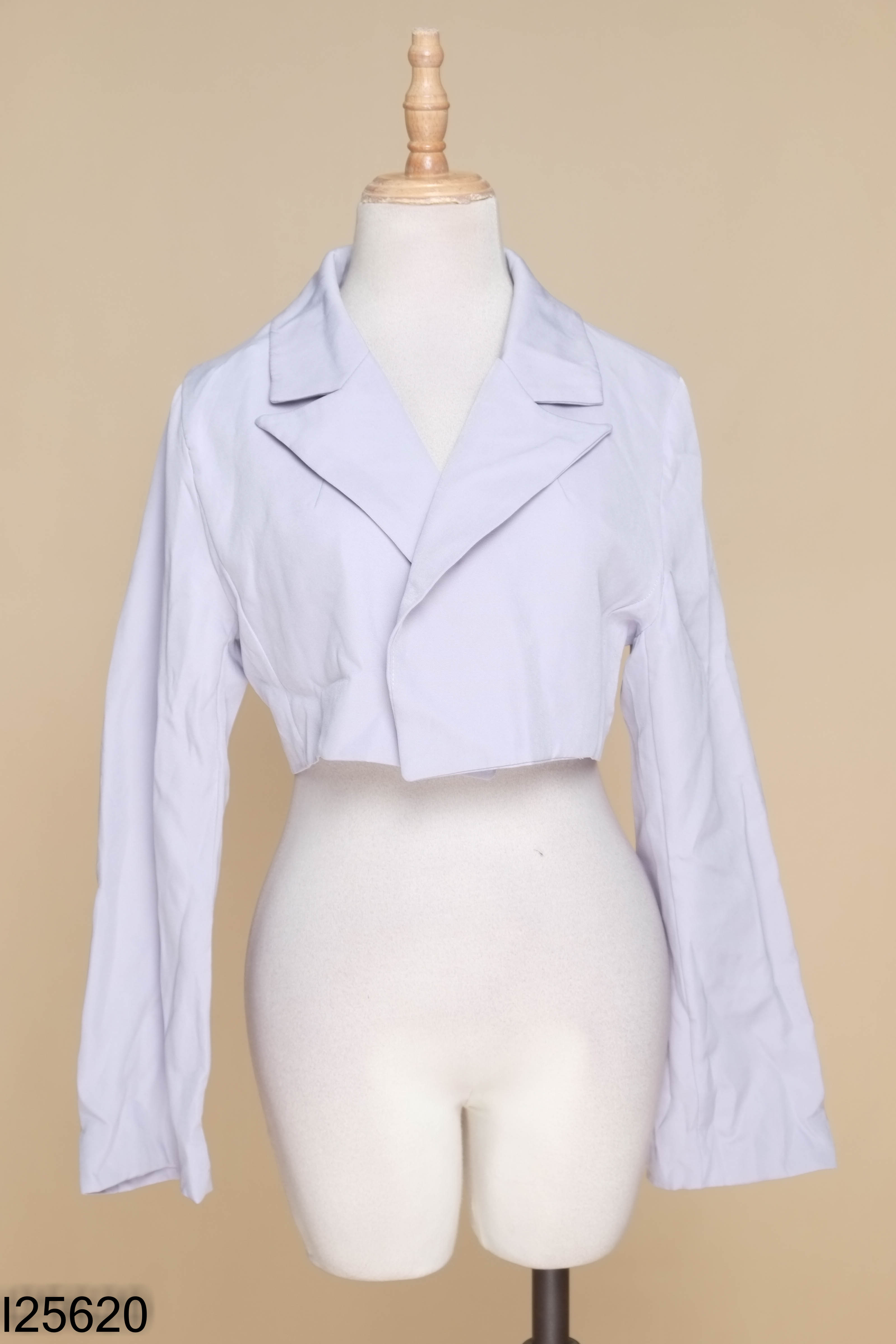 Áo khoác croptop xanh tím