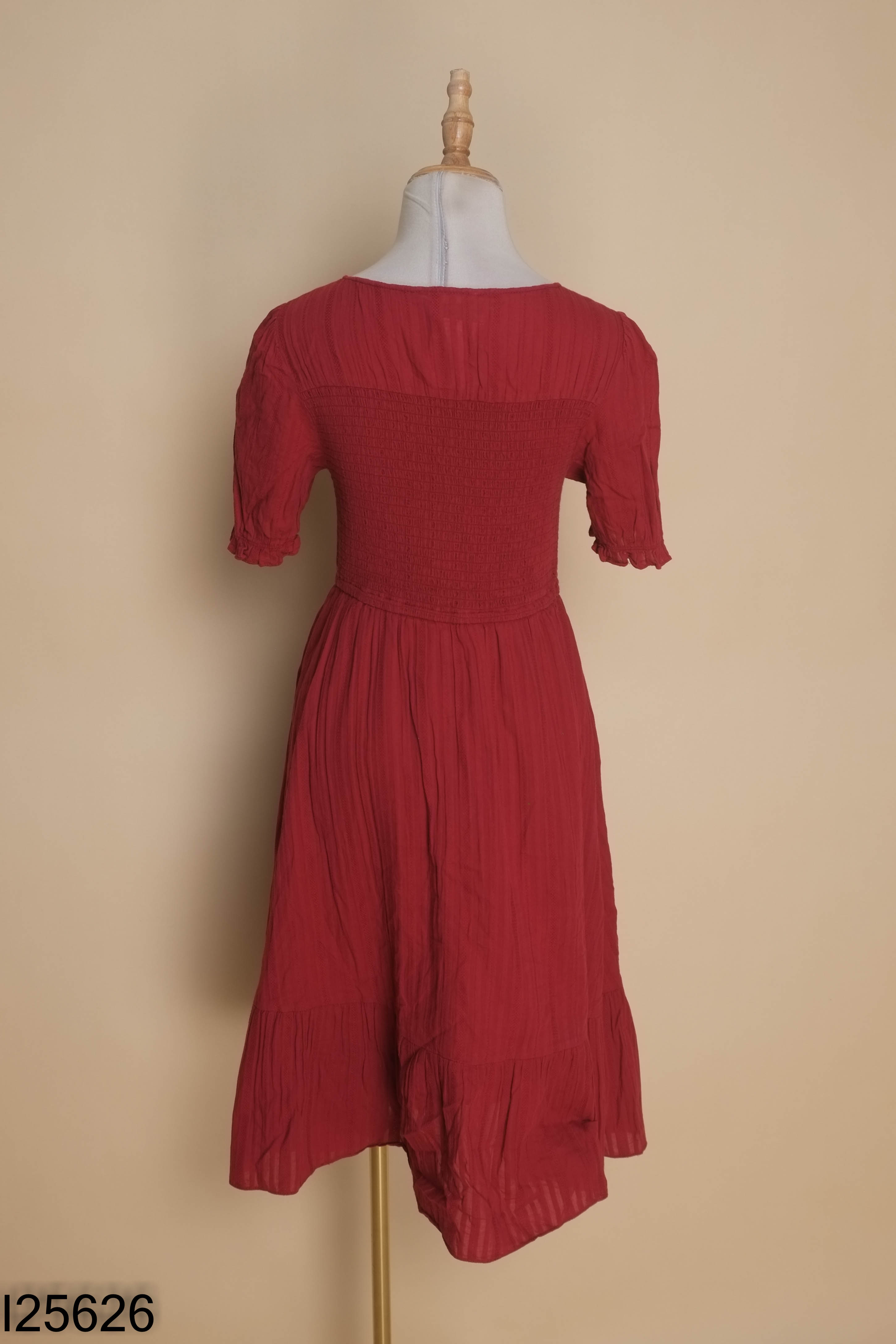 Váy linen hồng đậm
