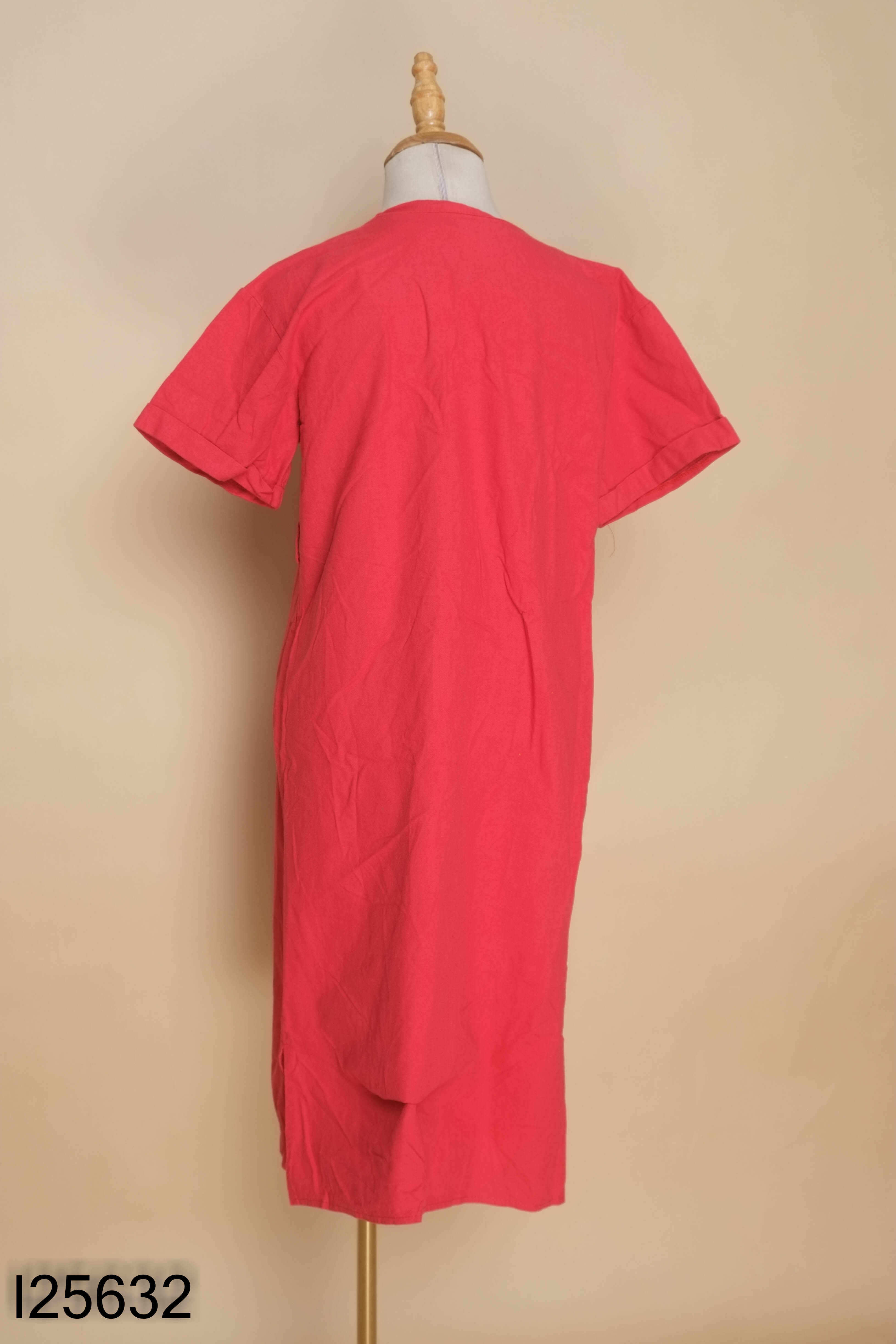 Váy đỏ hồng dáng dài
