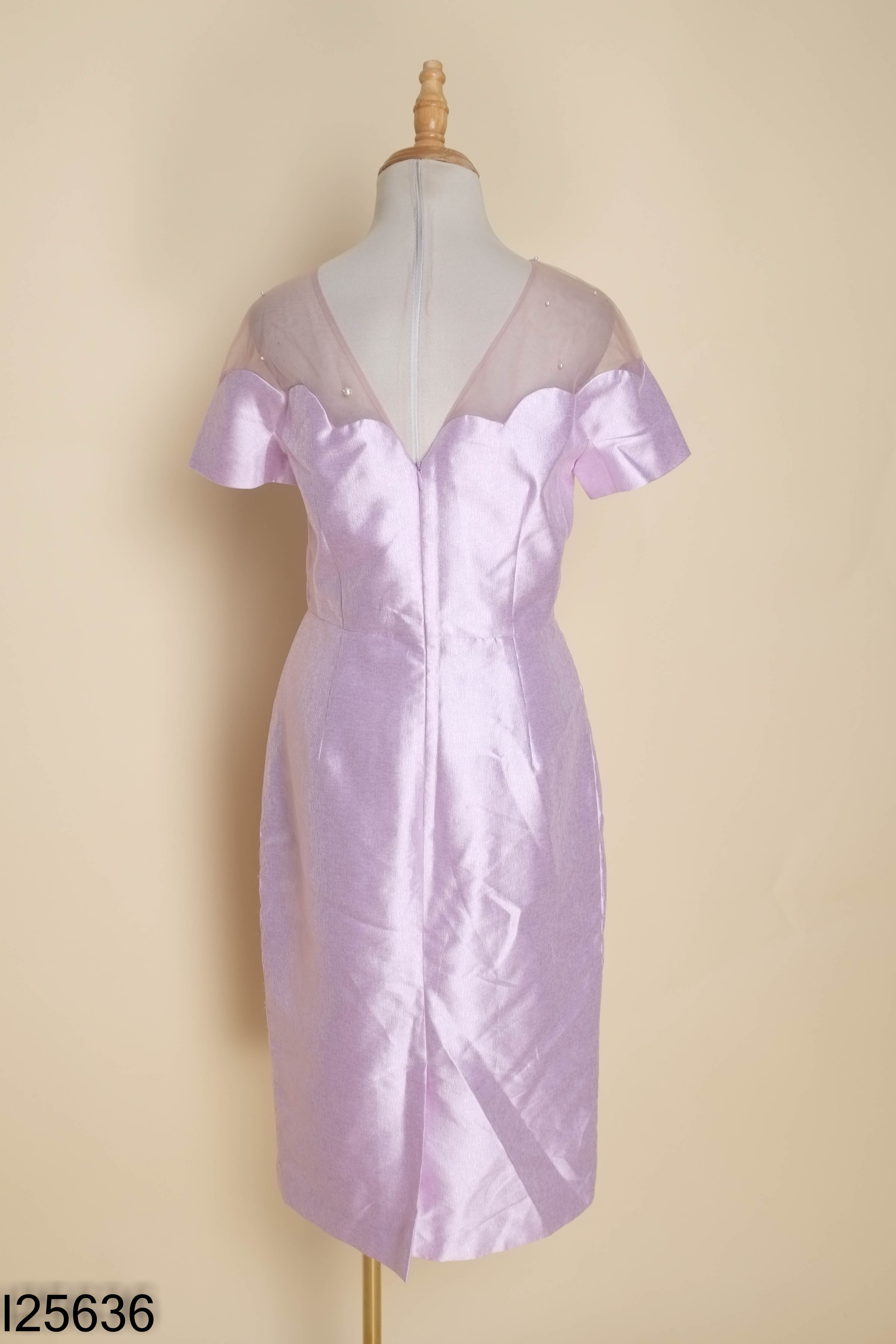 Váy ELISE tím phối lưới