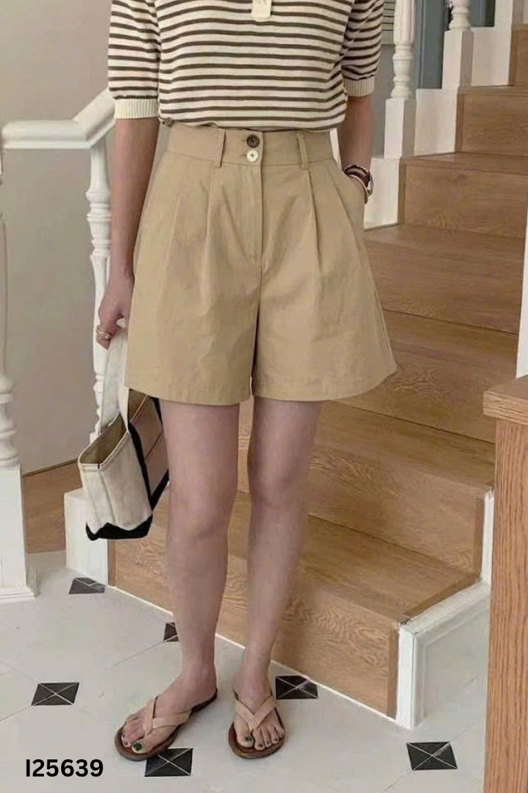 I2563910078-Quần ngố nâu