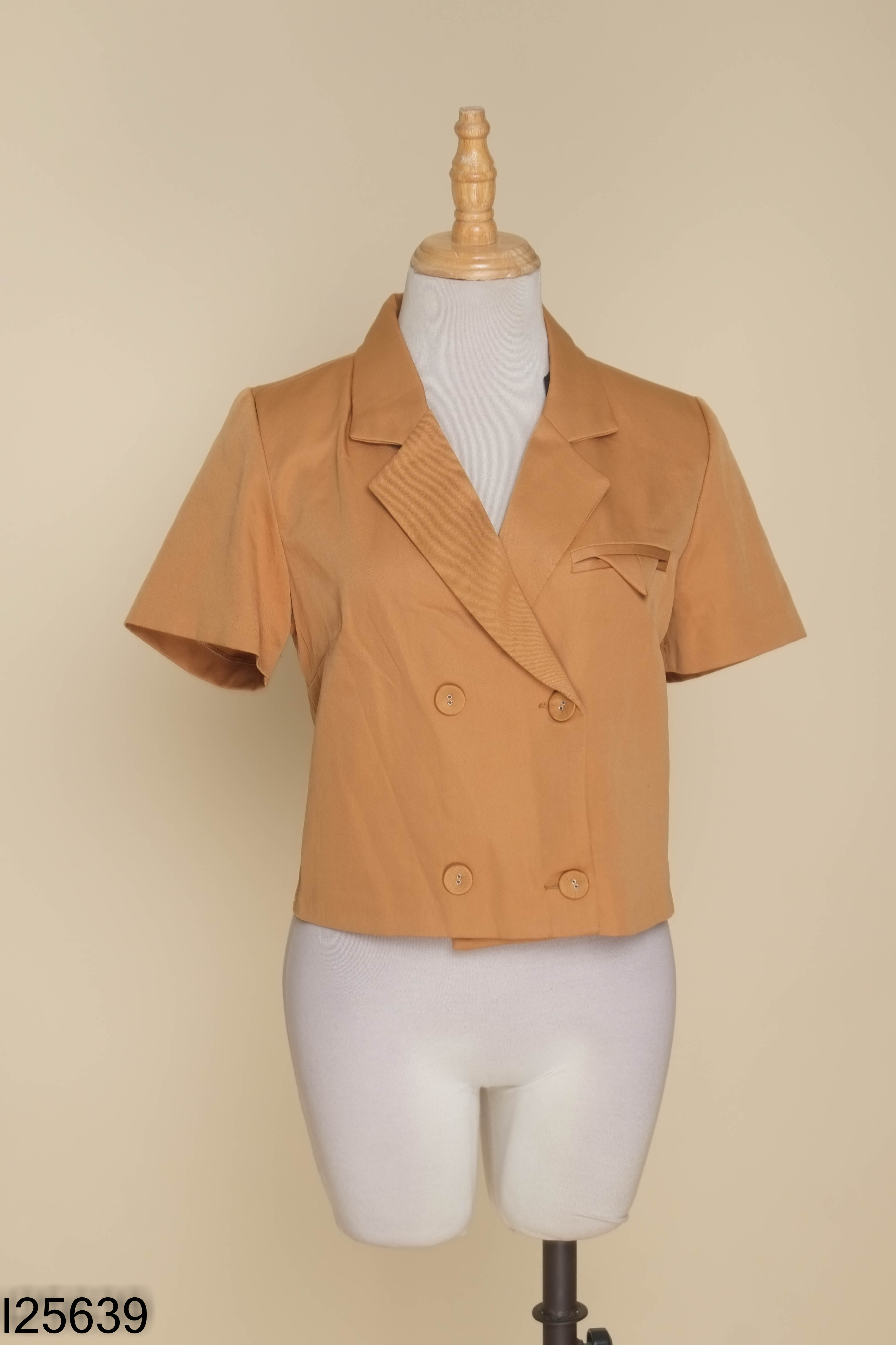 Áo nâu cỏ vest 4 cúc
