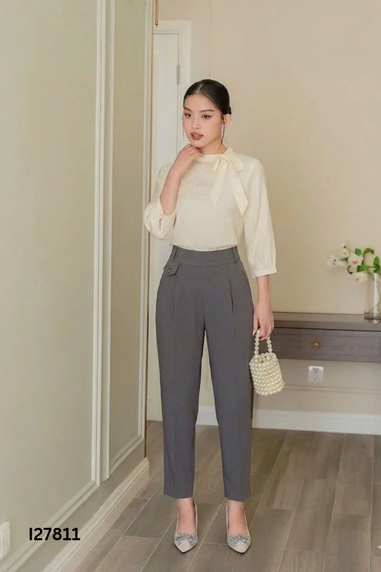 Quần dài xám trơn
