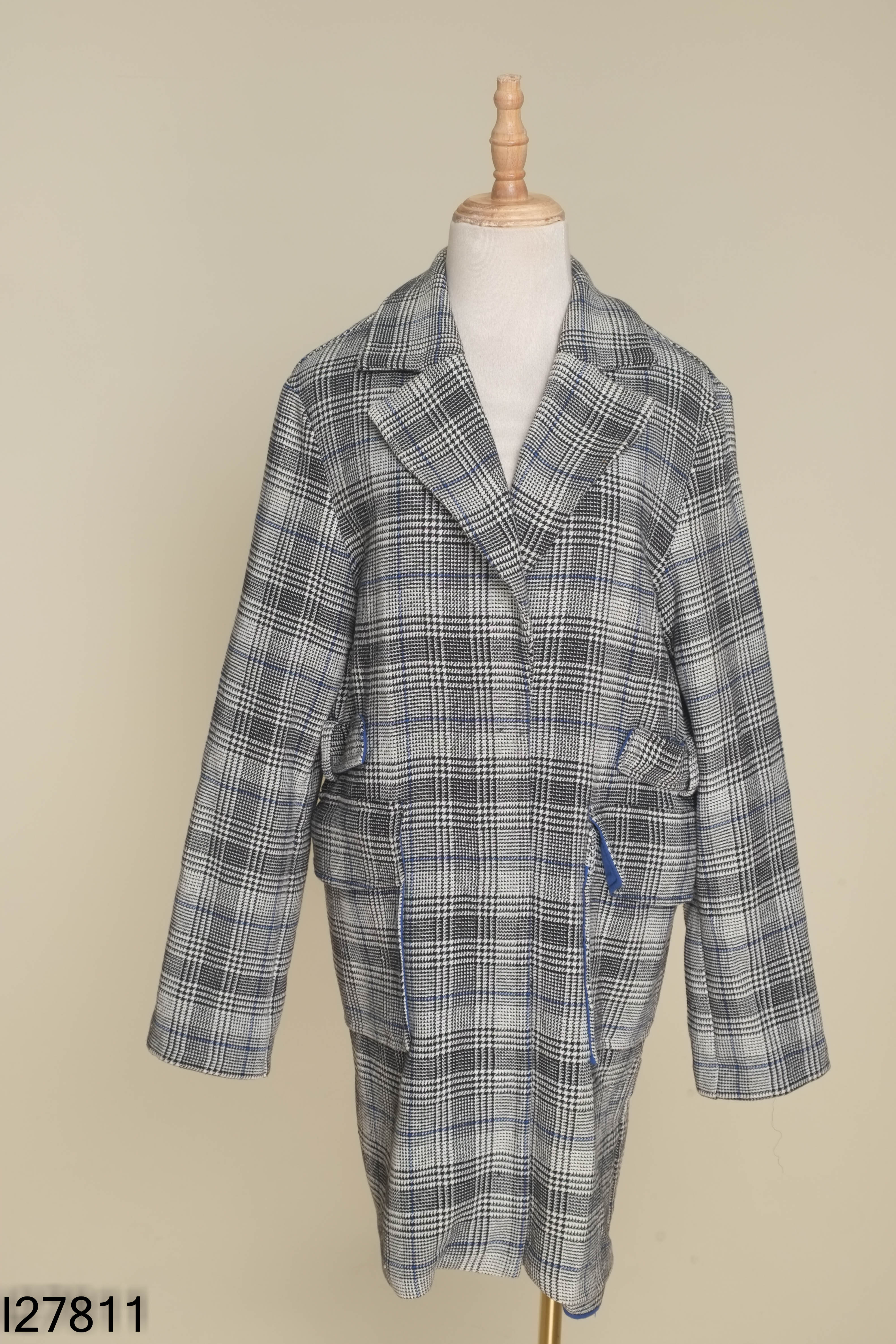 Áo khóa dạ ZARA đen caro KIDS