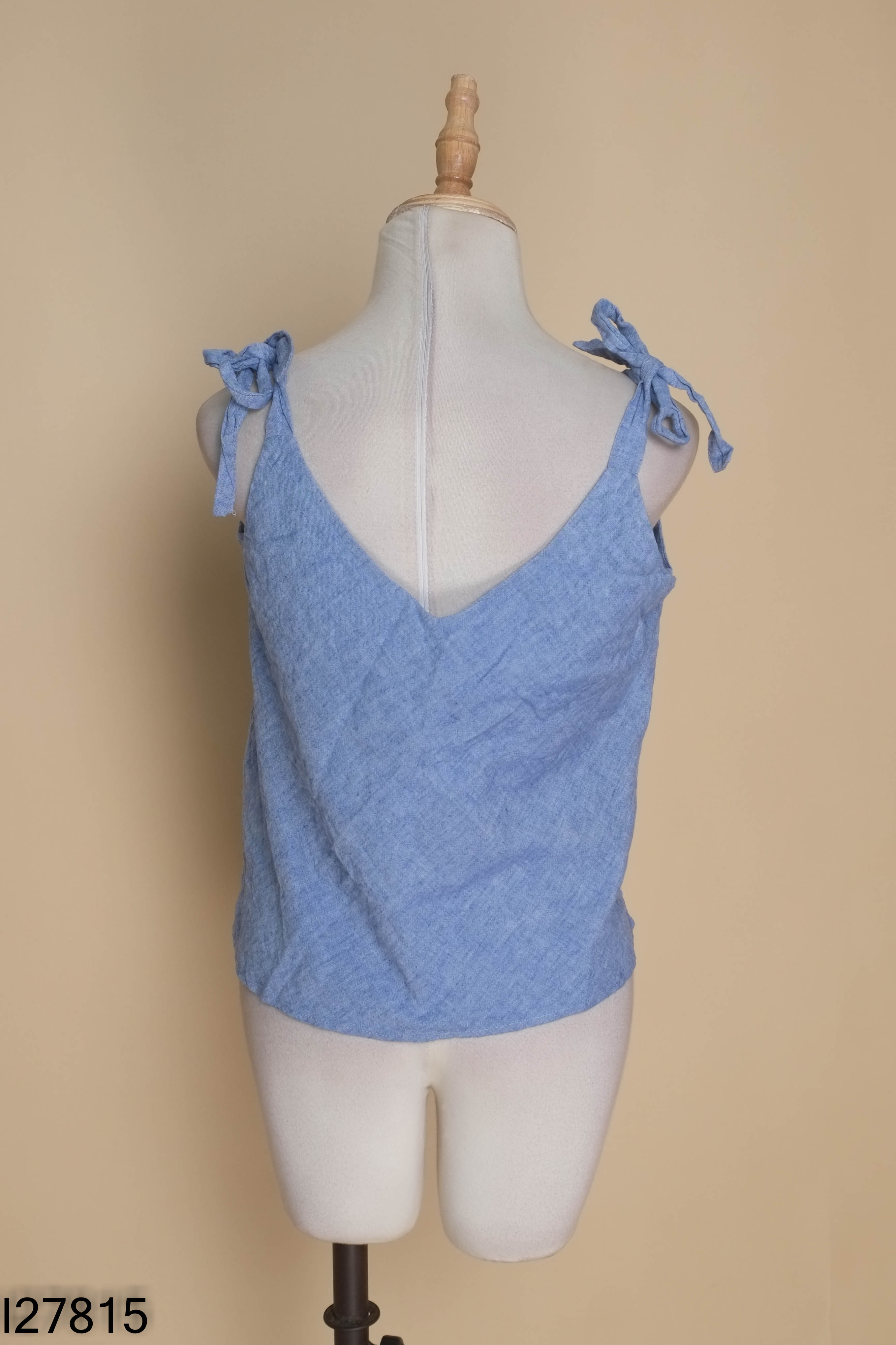 Áo xanh hai dây buộc ZARA