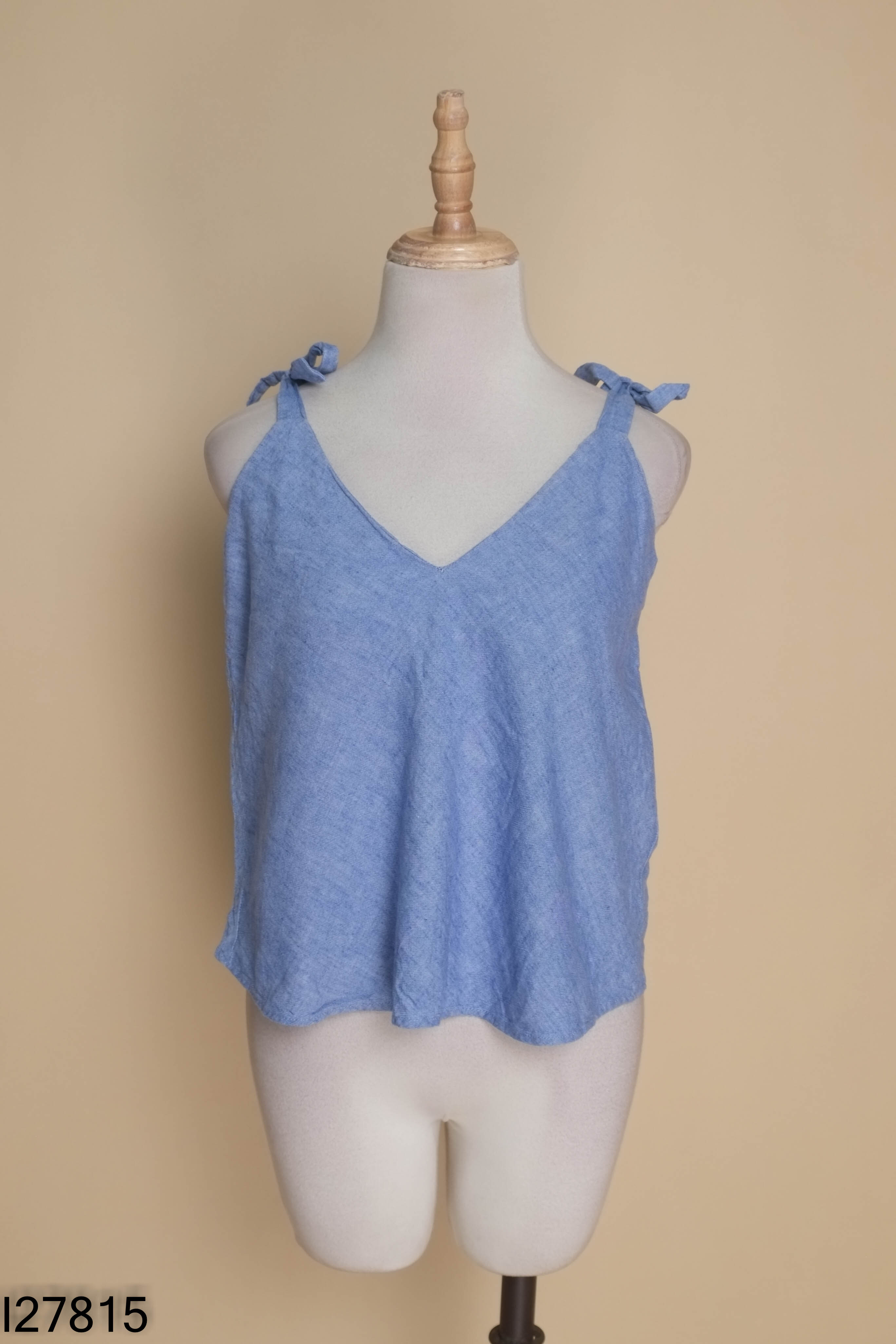 Áo xanh hai dây buộc ZARA