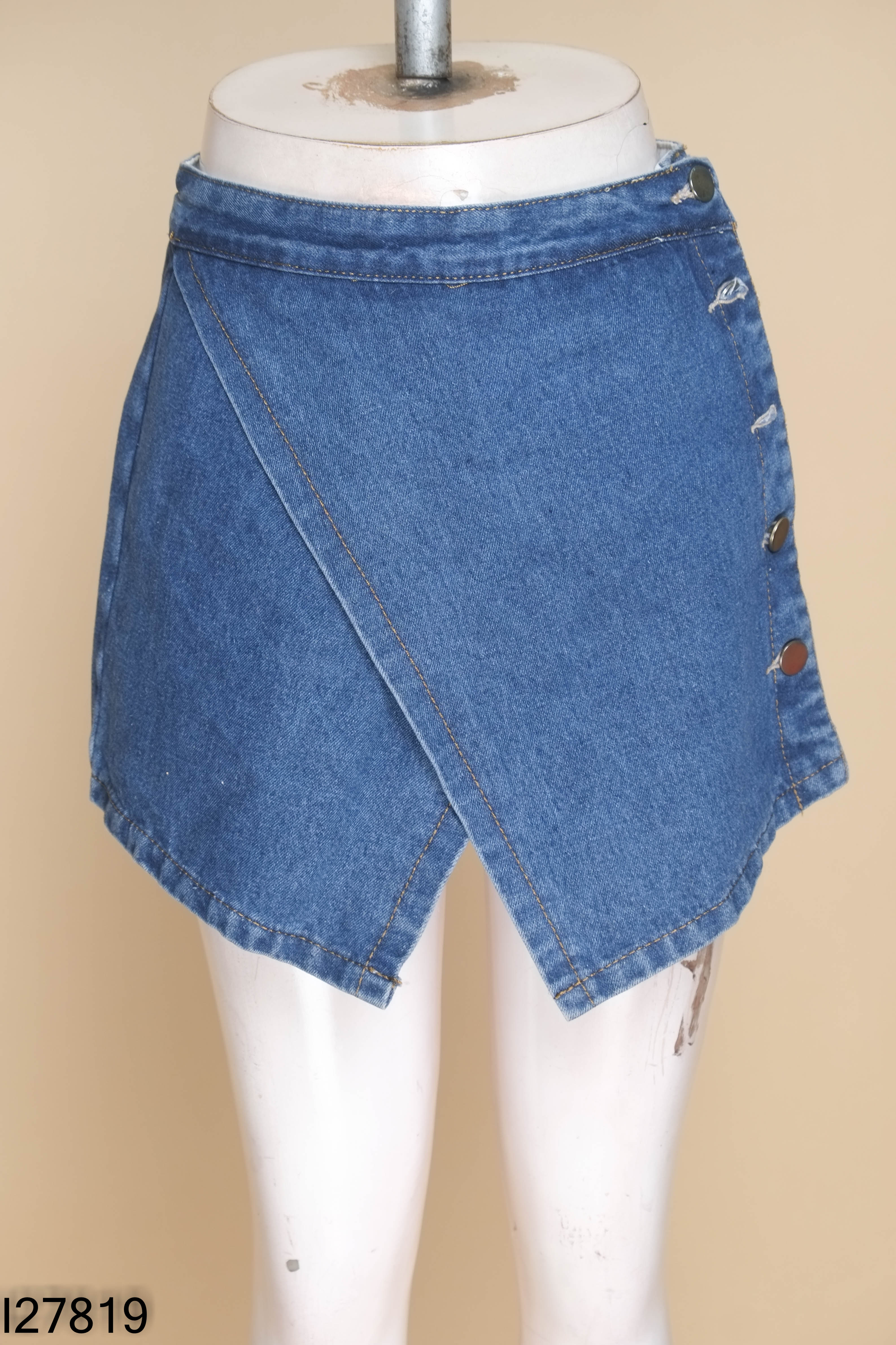 Quần giả váy jeans xanh D&D