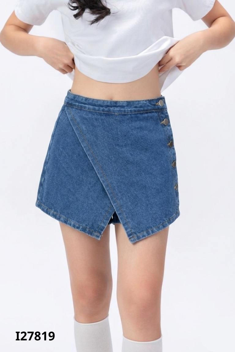 Quần giả váy jeans xanh D&D