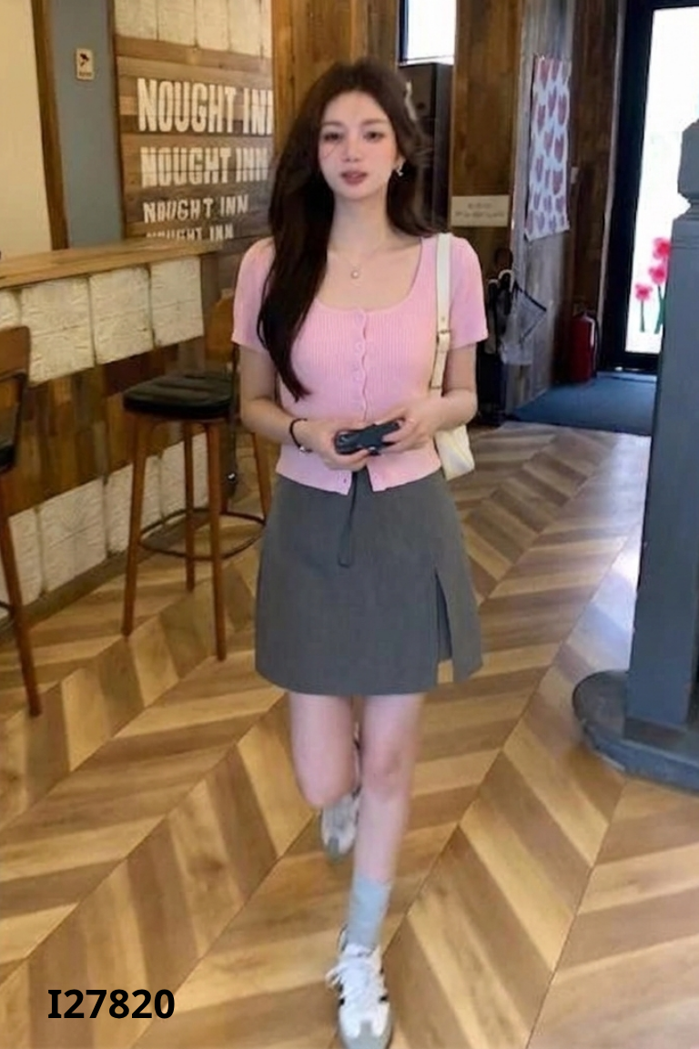 Set len hồng+quần