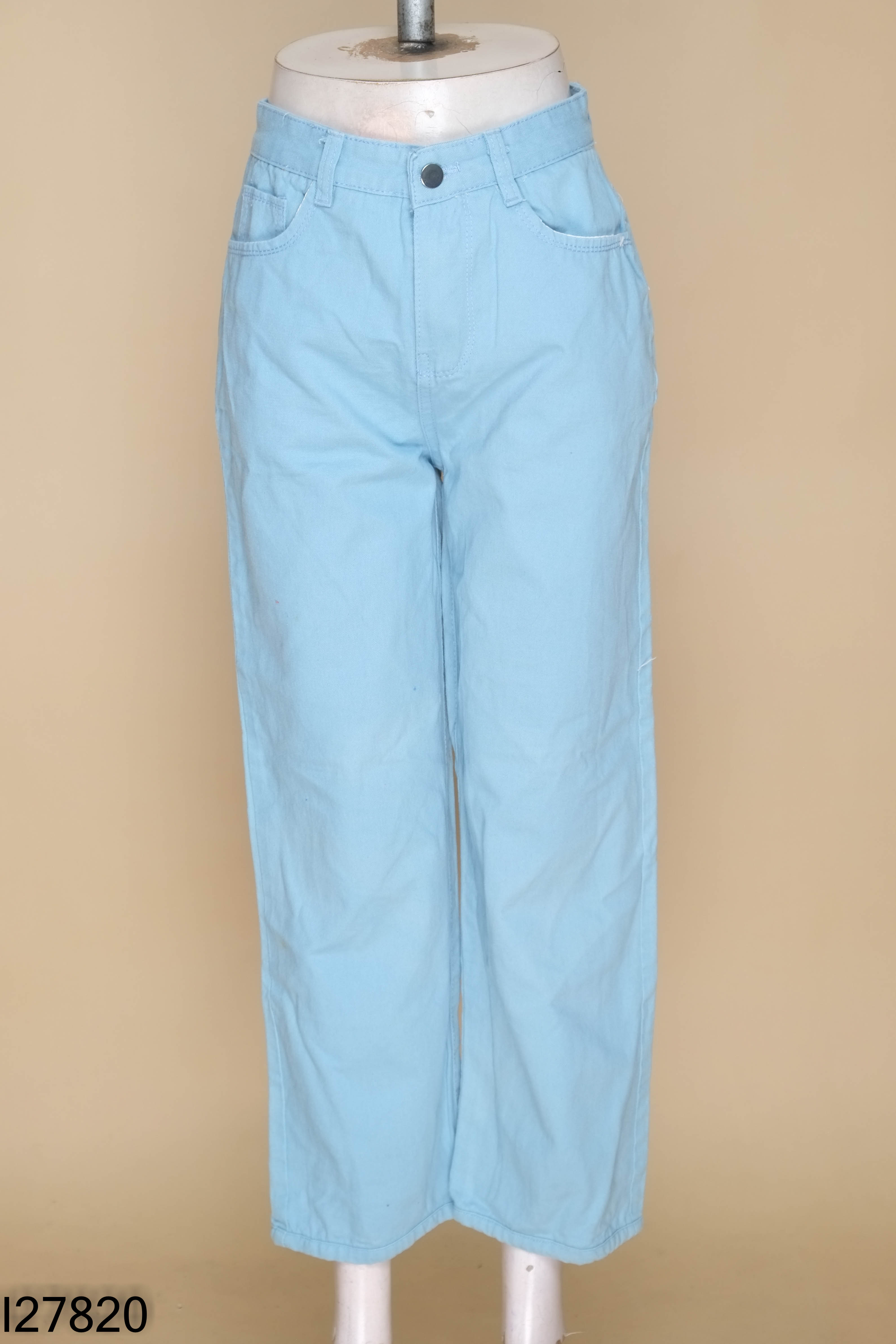 Quần kaki xanh suông