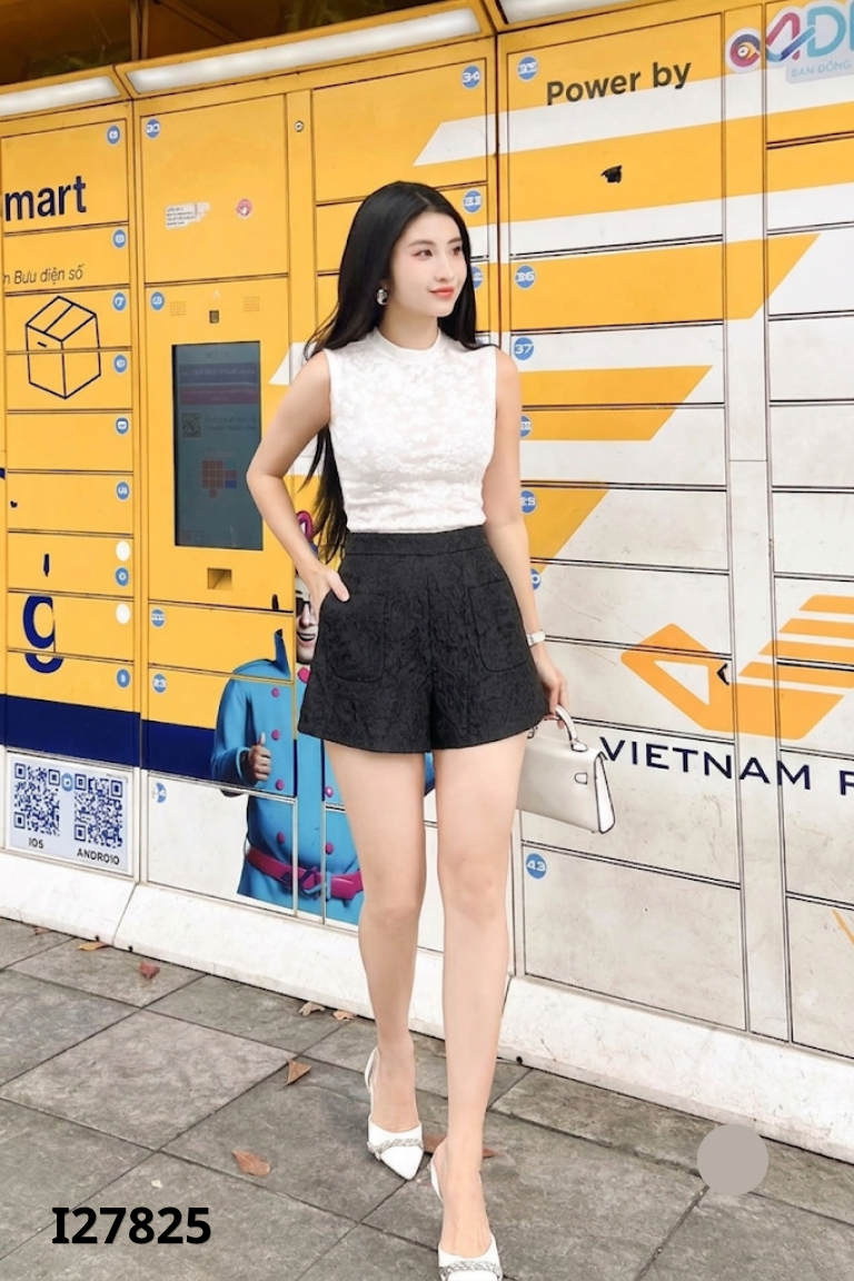 Quần đen xốp nổi