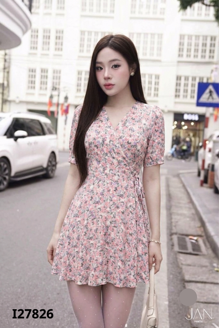 Váy INSHOP hồng hoa