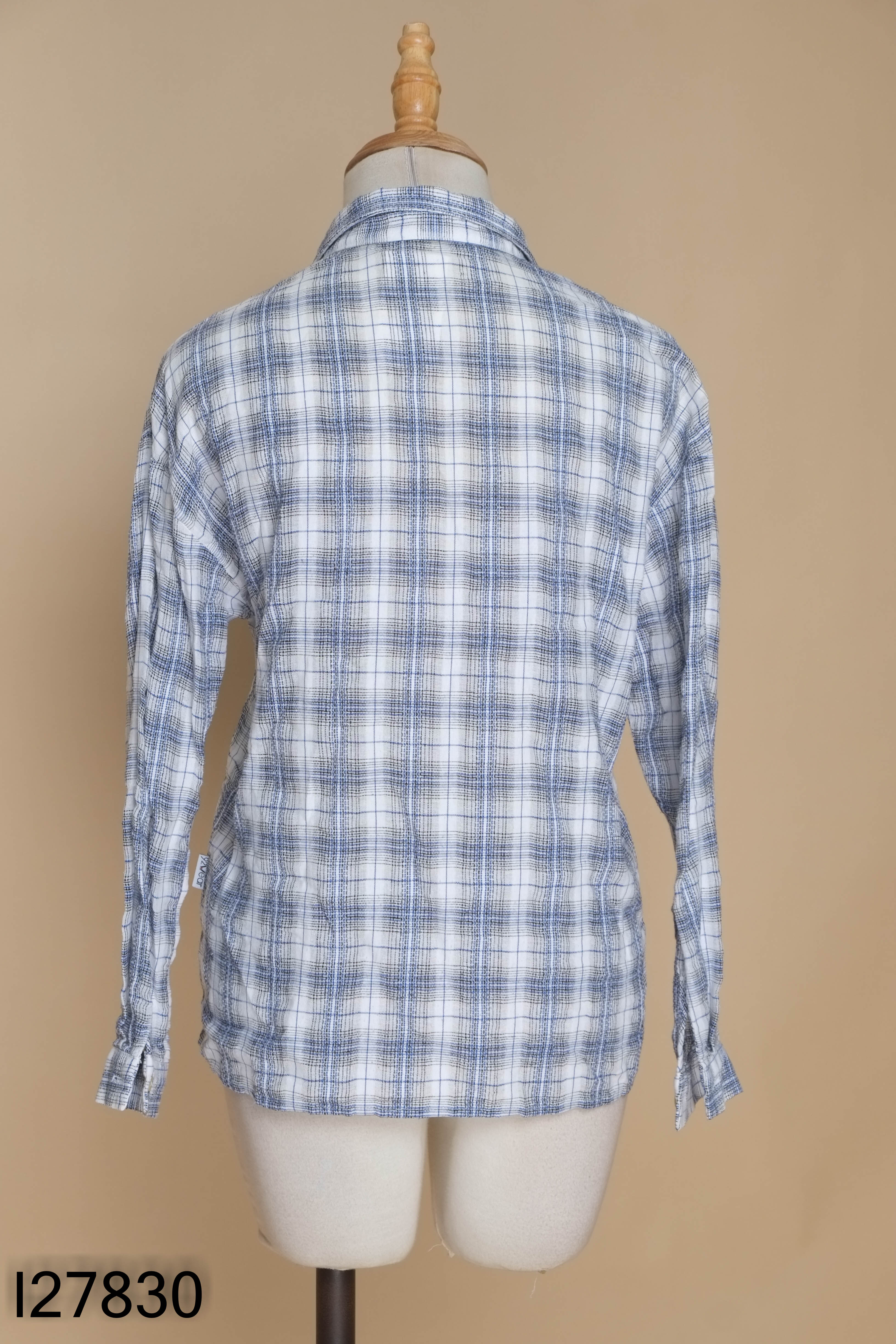 Áo sơ mi trắng kẻ xanh 92WEAR